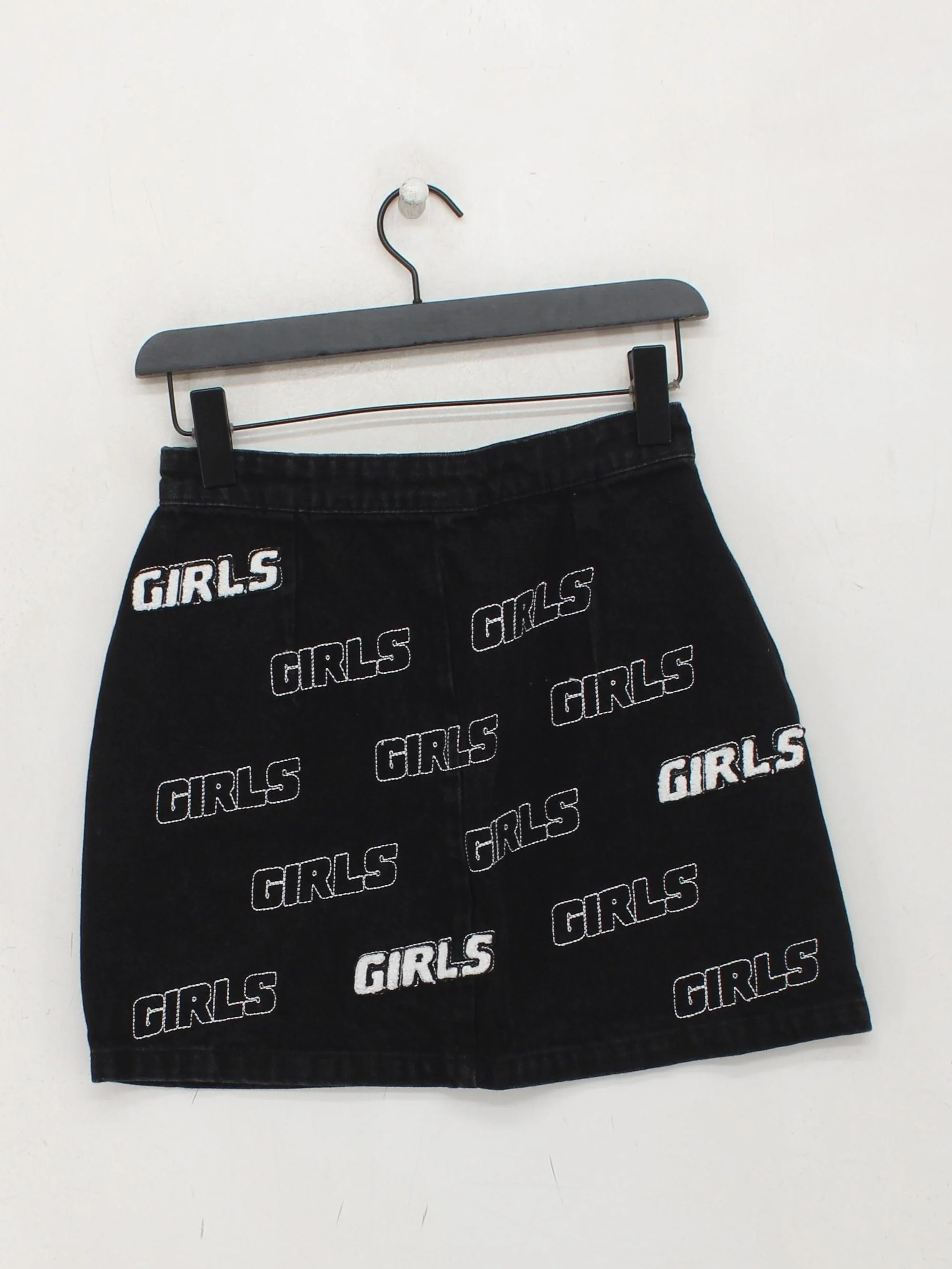 Topshop Women's Mini Skirt UK 10 Black Graphic 100% Cotton Short Mini - Image 2