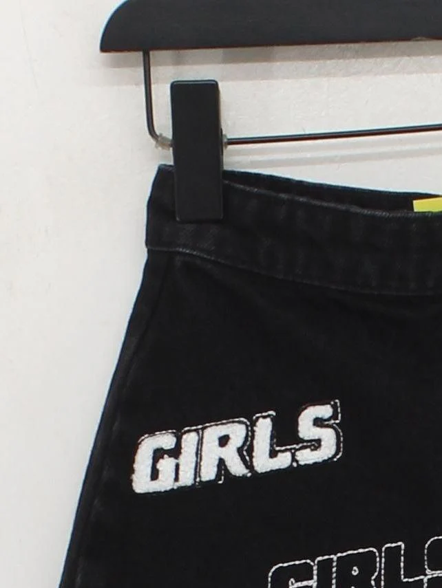 Topshop Women's Mini Skirt UK 10 Black Graphic 100% Cotton Short Mini - Image 4
