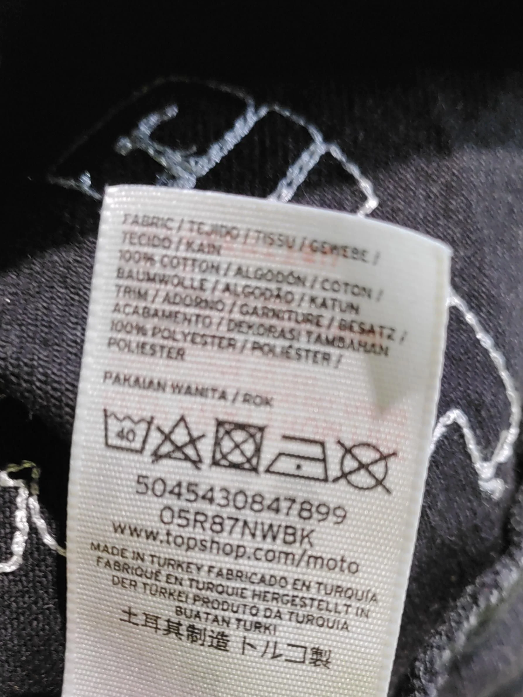 Topshop Women's Mini Skirt UK 10 Black Graphic 100% Cotton Short Mini - Image 6