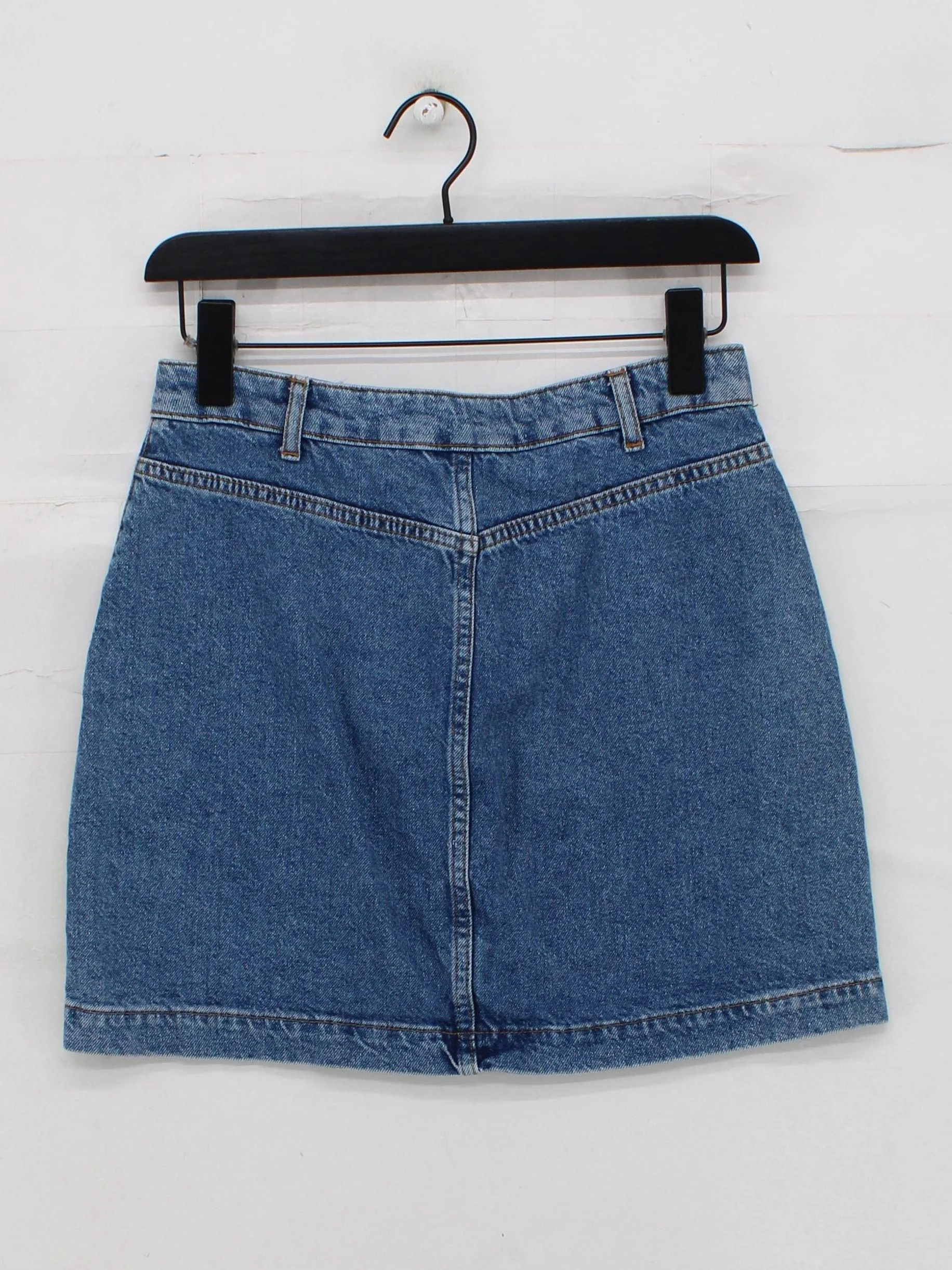 Topshop Women's Mini Skirt UK 10 Blue 100% Cotton Short Mini - Image 2