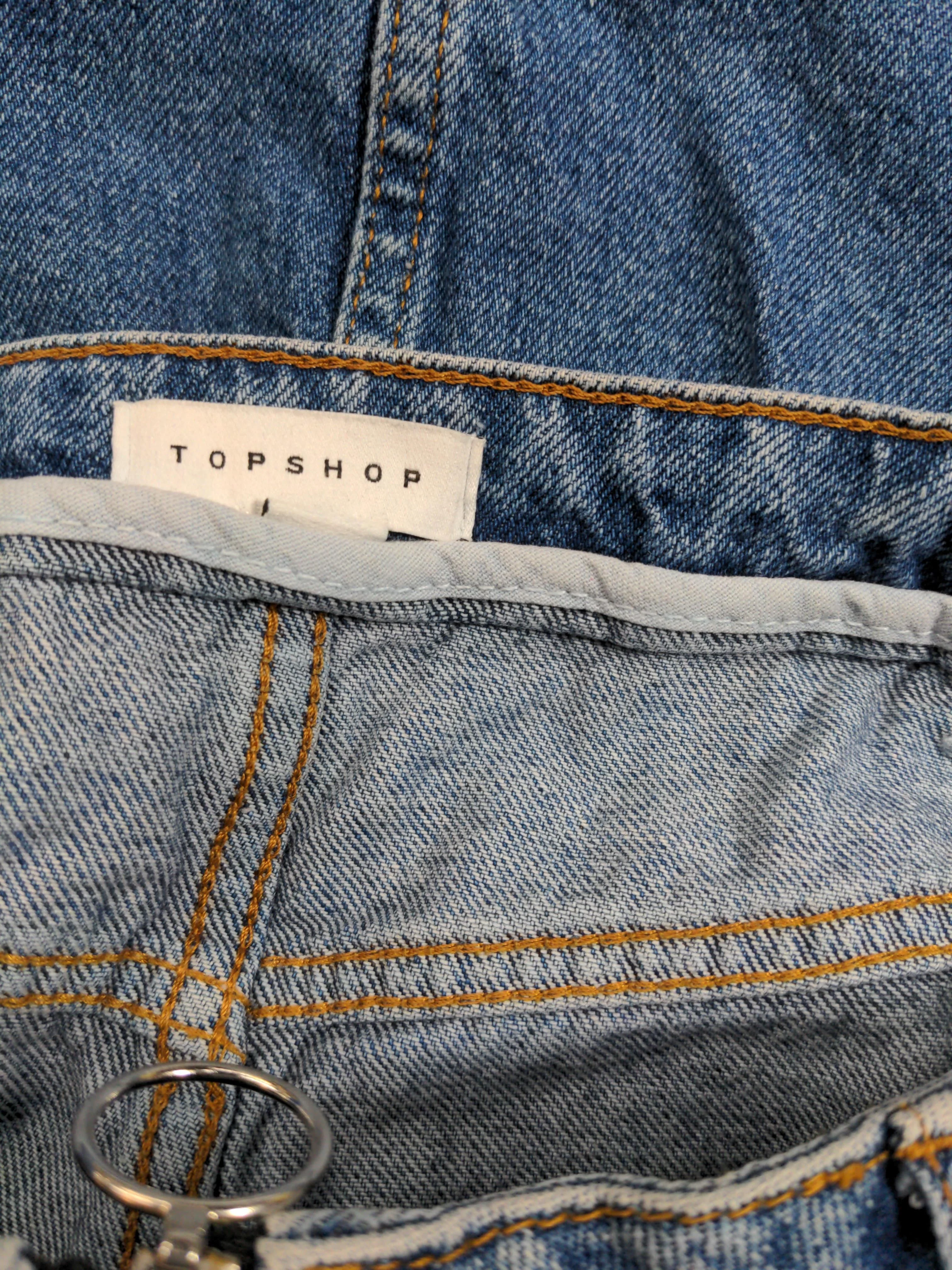 Topshop Women's Mini Skirt UK 10 Blue 100% Cotton Short Mini - Image 5