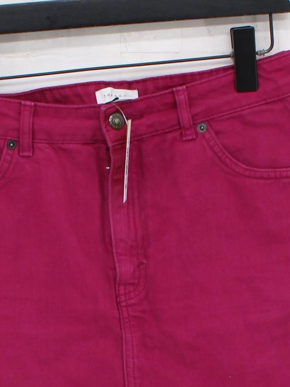 Topshop Women's Mini Skirt UK 10 Pink 100% Cotton Short Mini - Image 3