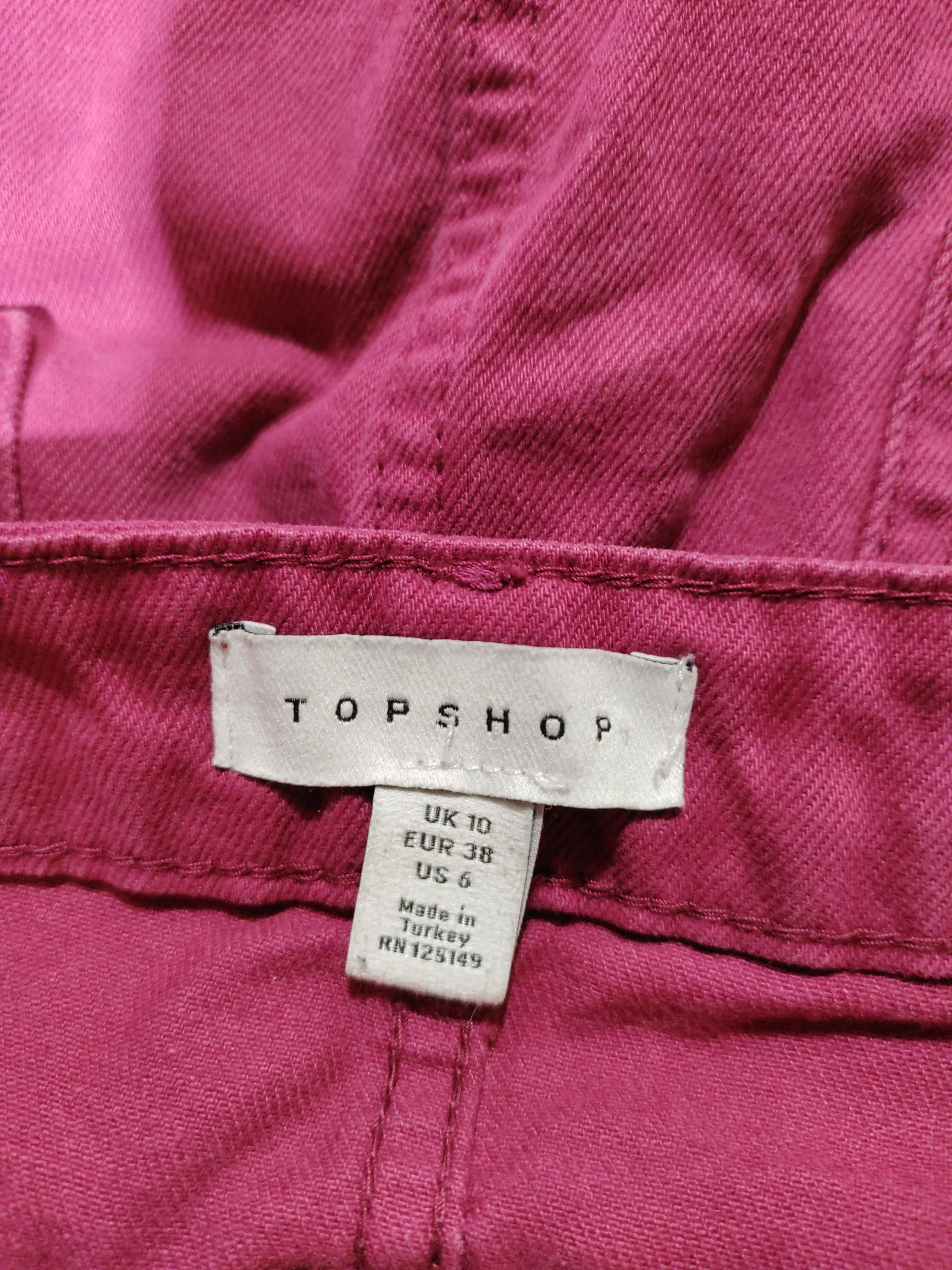 Topshop Women's Mini Skirt UK 10 Pink 100% Cotton Short Mini - Image 5