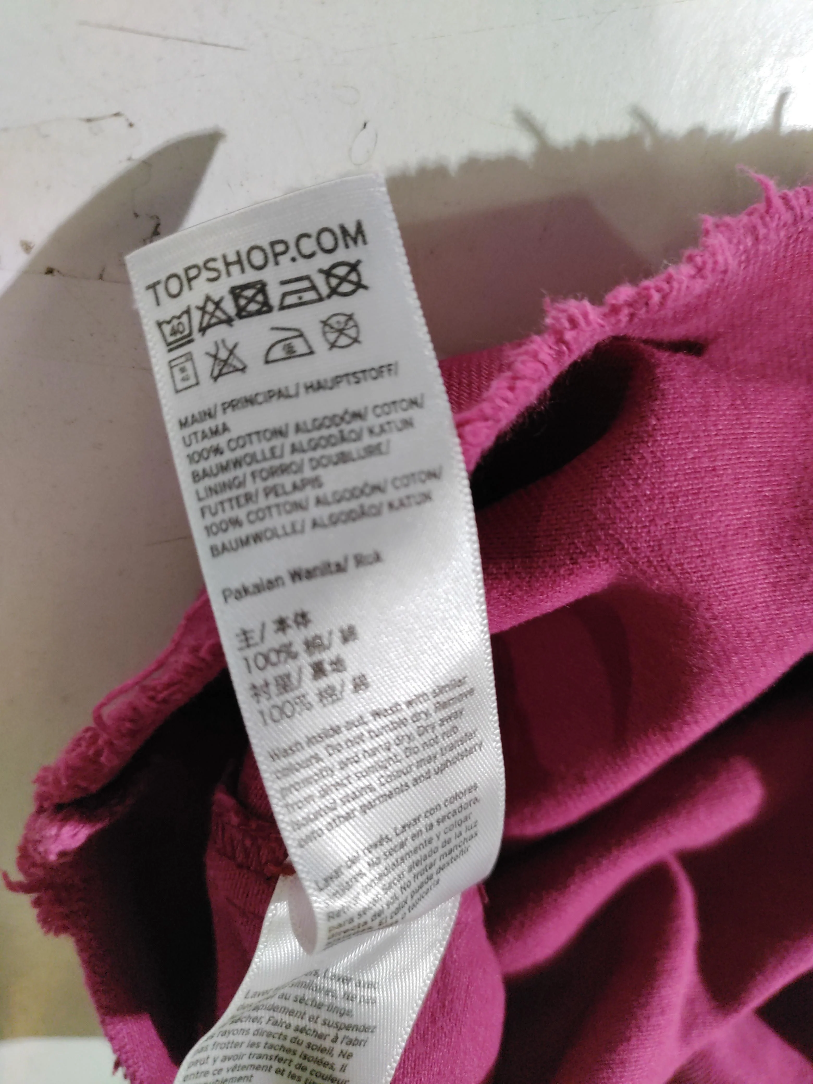 Topshop Women's Mini Skirt UK 10 Pink 100% Cotton Short Mini - Image 6