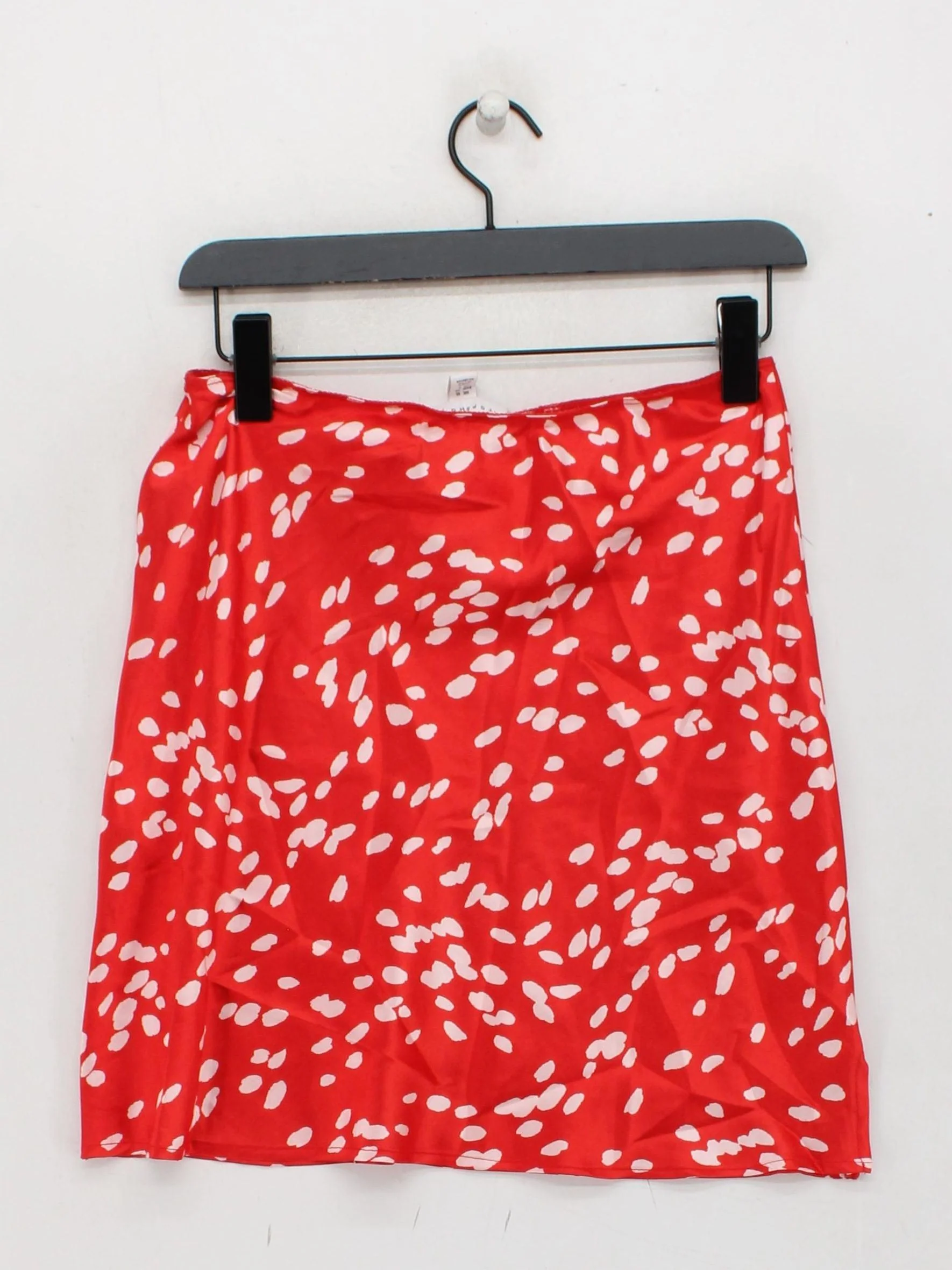Topshop Women's Mini Skirt UK 10 Red Polkadot 100% Polyester Short Mini - Image 2