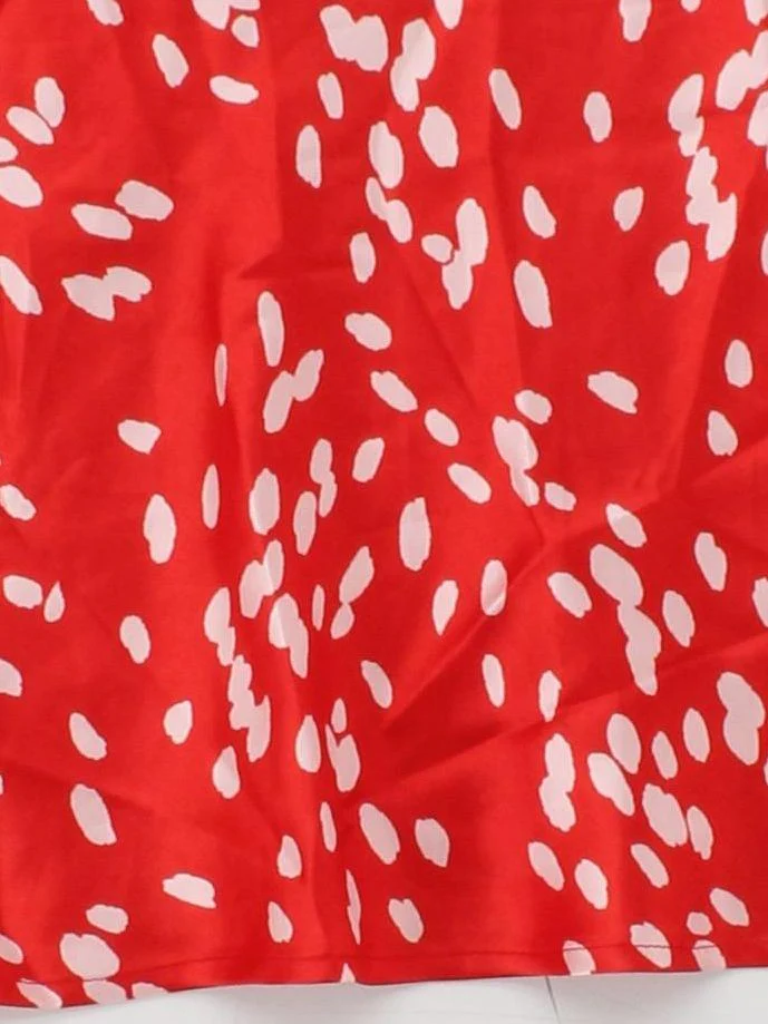 Topshop Women's Mini Skirt UK 10 Red Polkadot 100% Polyester Short Mini - Image 4