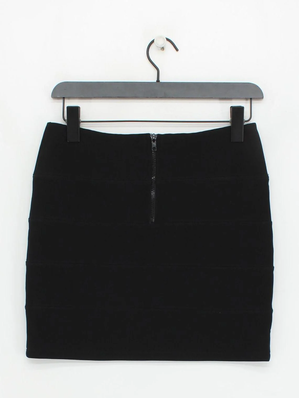 Topshop Women's Mini Skirt UK 12 Black Polyester with Elastane Short Mini - Image 2