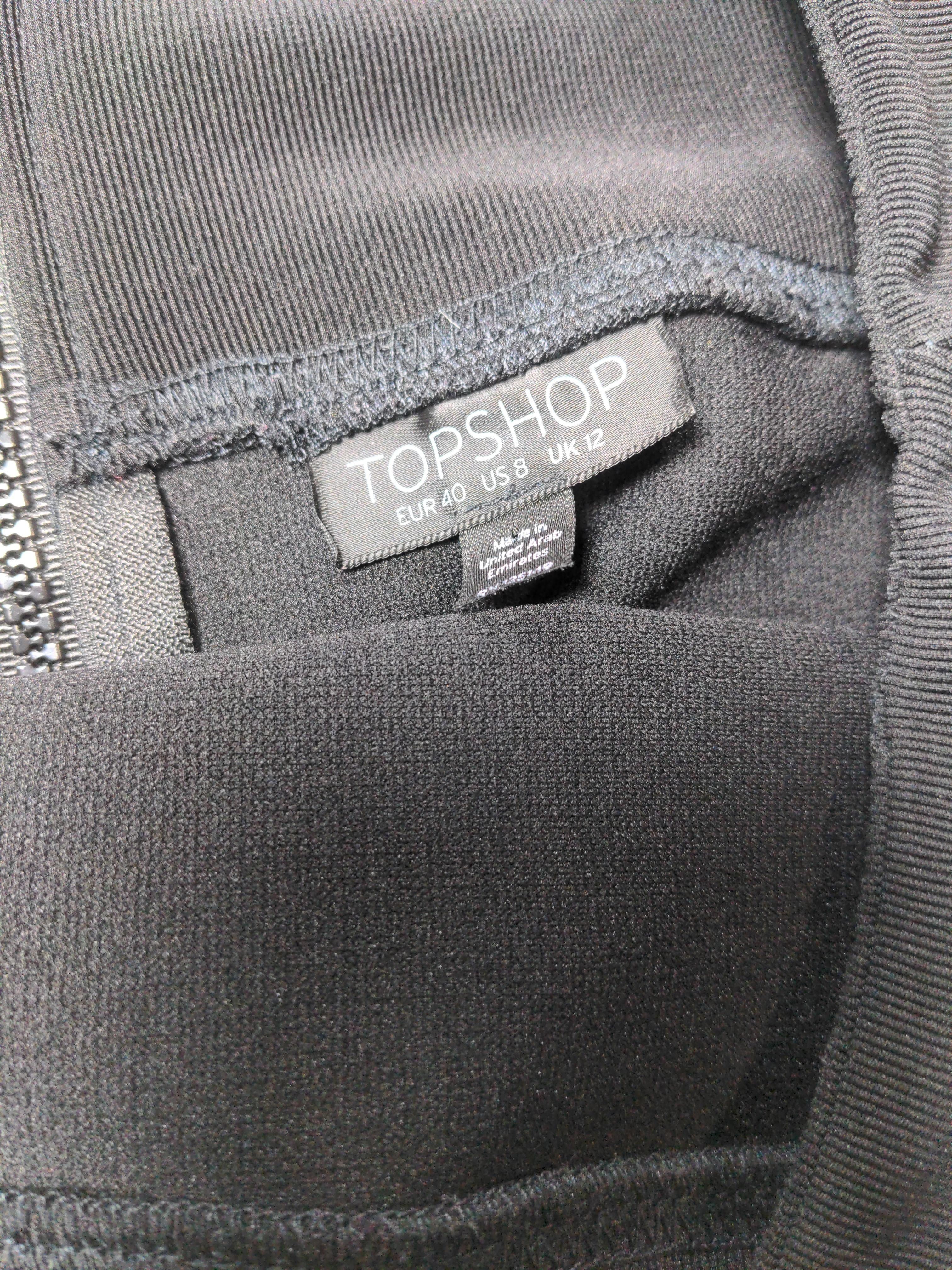 Topshop Women's Mini Skirt UK 12 Black Polyester with Elastane Short Mini - Image 5