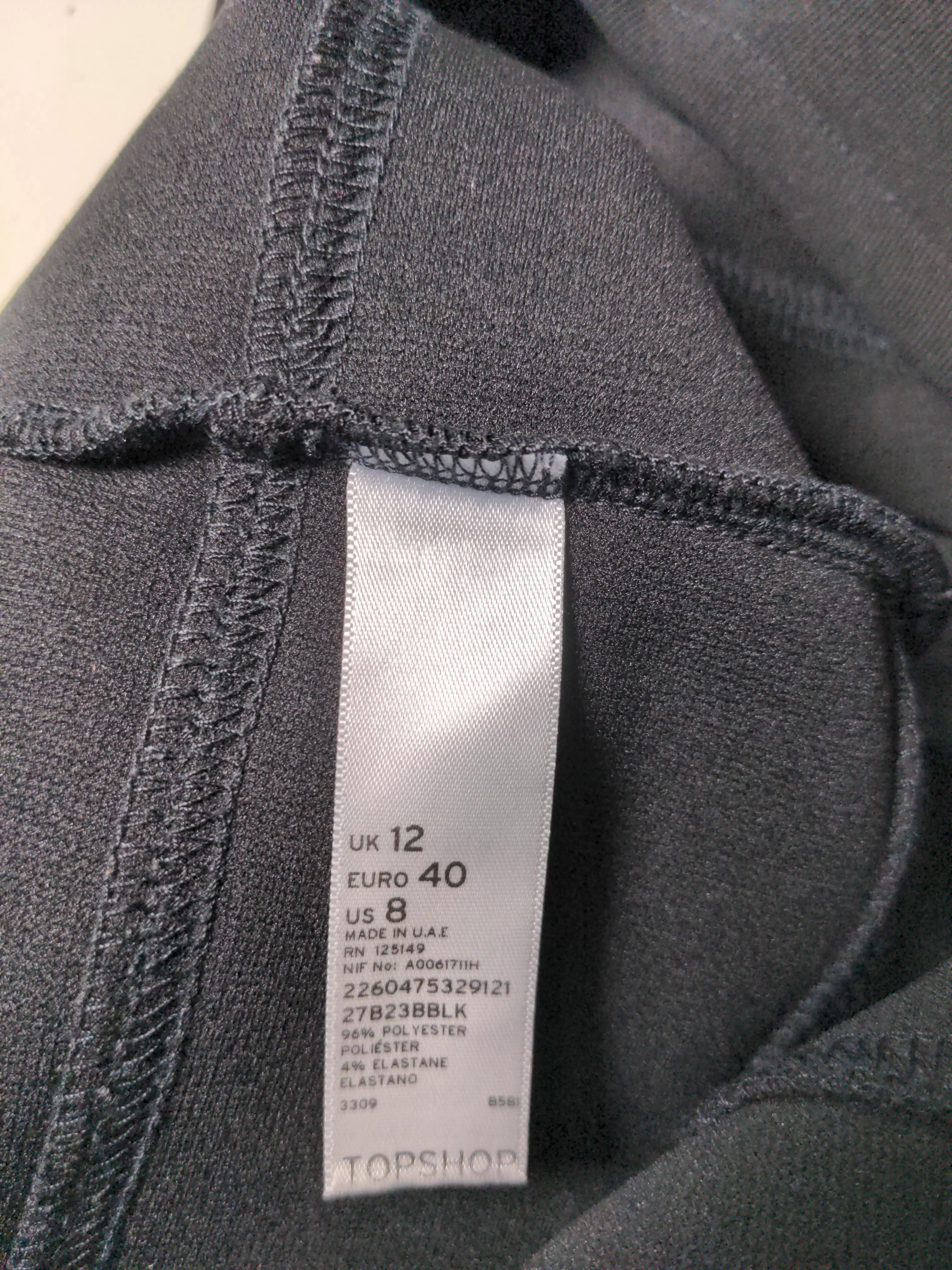 Topshop Women's Mini Skirt UK 12 Black Polyester with Elastane Short Mini - Image 6