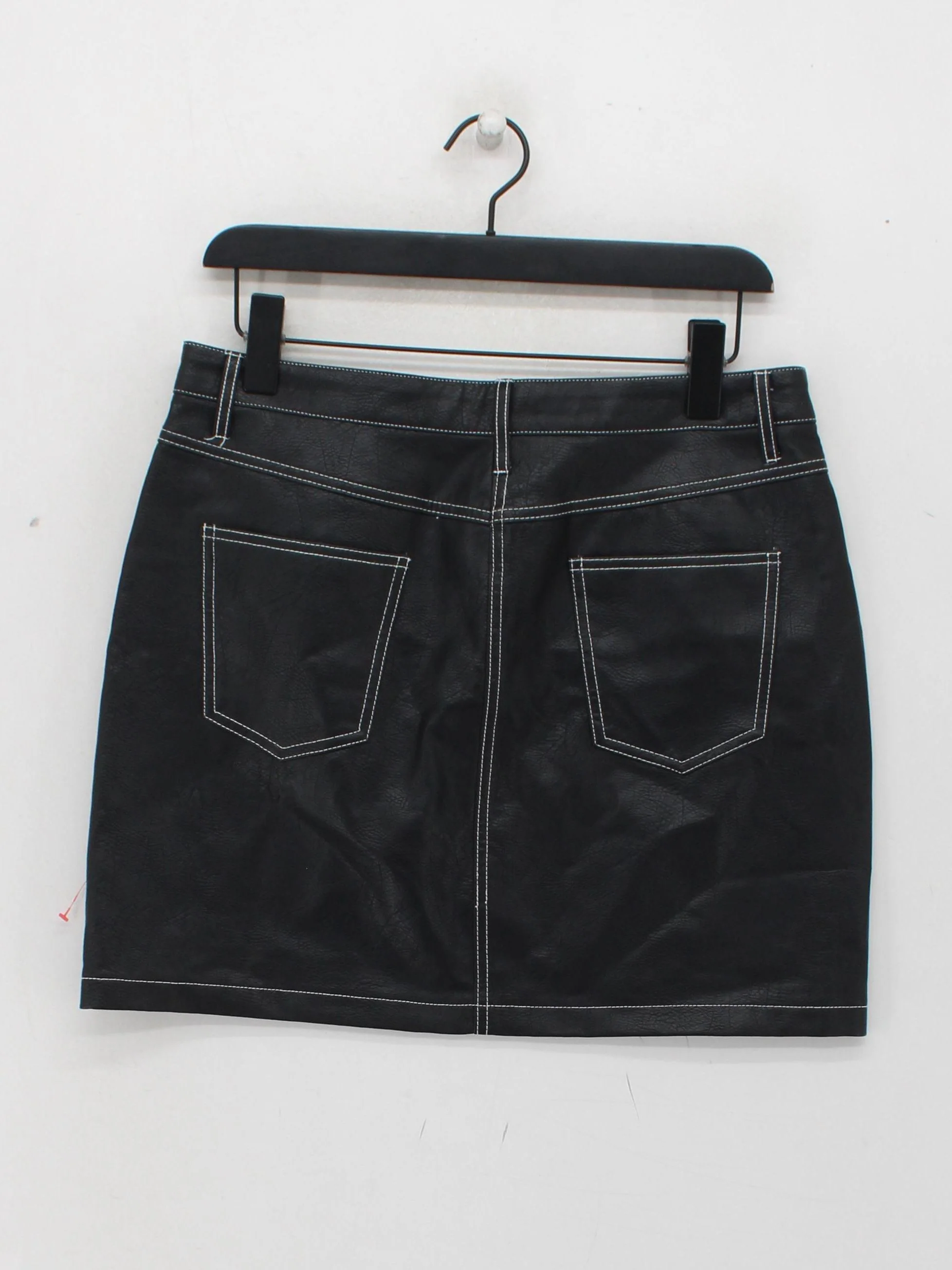 Topshop Women's Mini Skirt UK 12 Black Polyester with Other Short Mini - Image 2