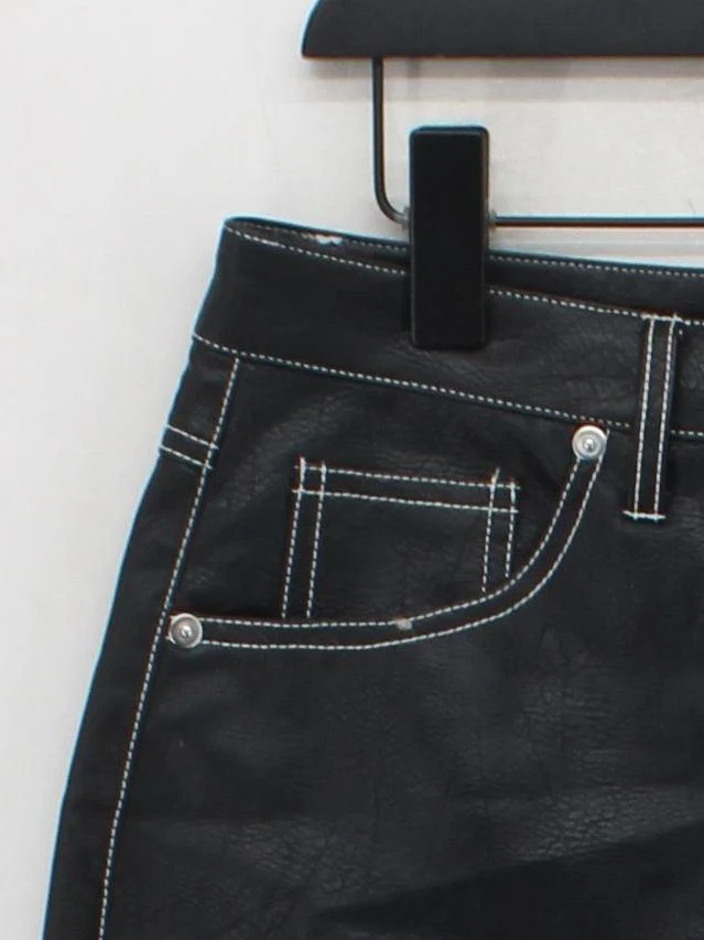 Topshop Women's Mini Skirt UK 12 Black Polyester with Other Short Mini - Image 4