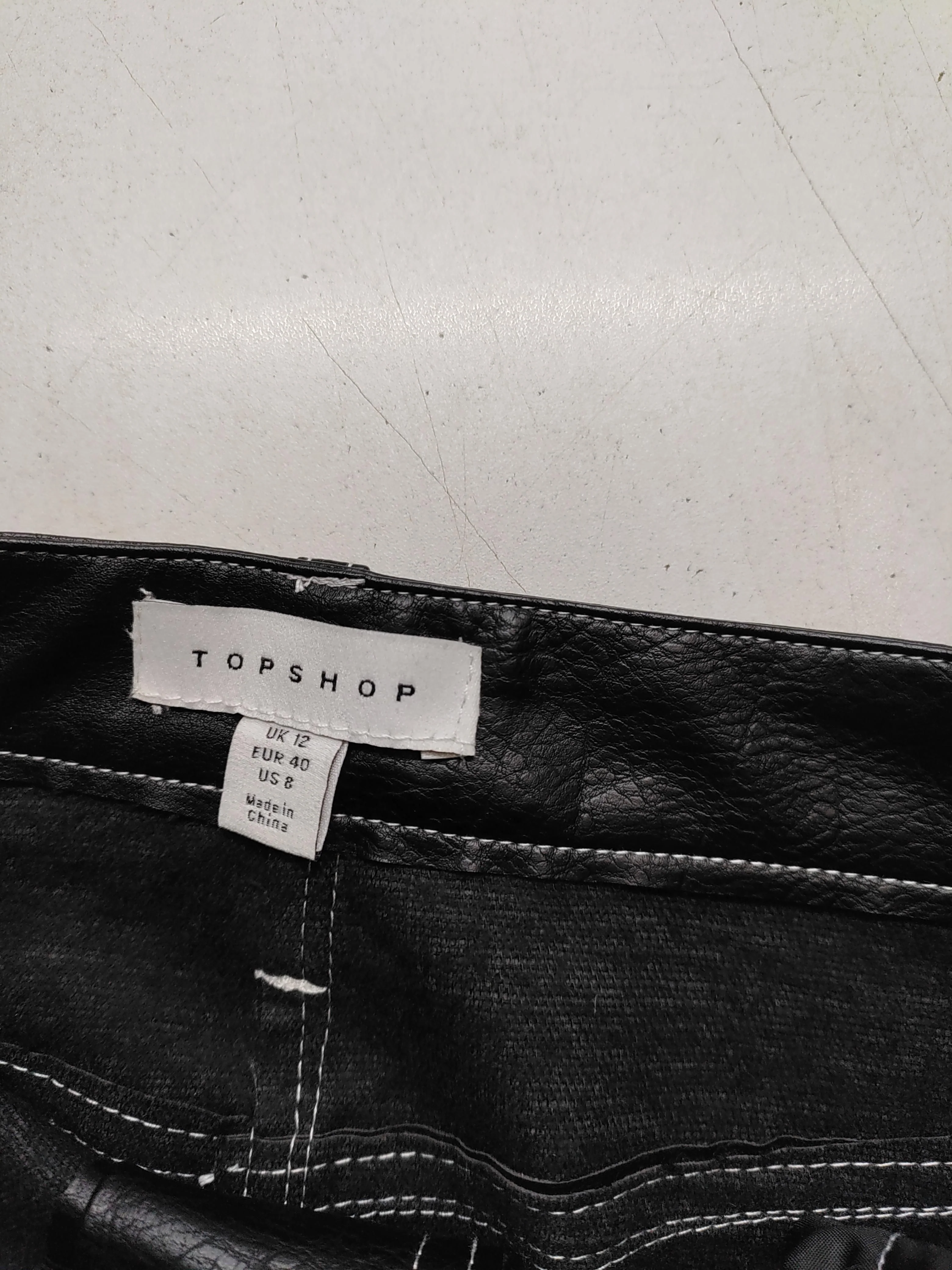 Topshop Women's Mini Skirt UK 12 Black Polyester with Other Short Mini - Image 5
