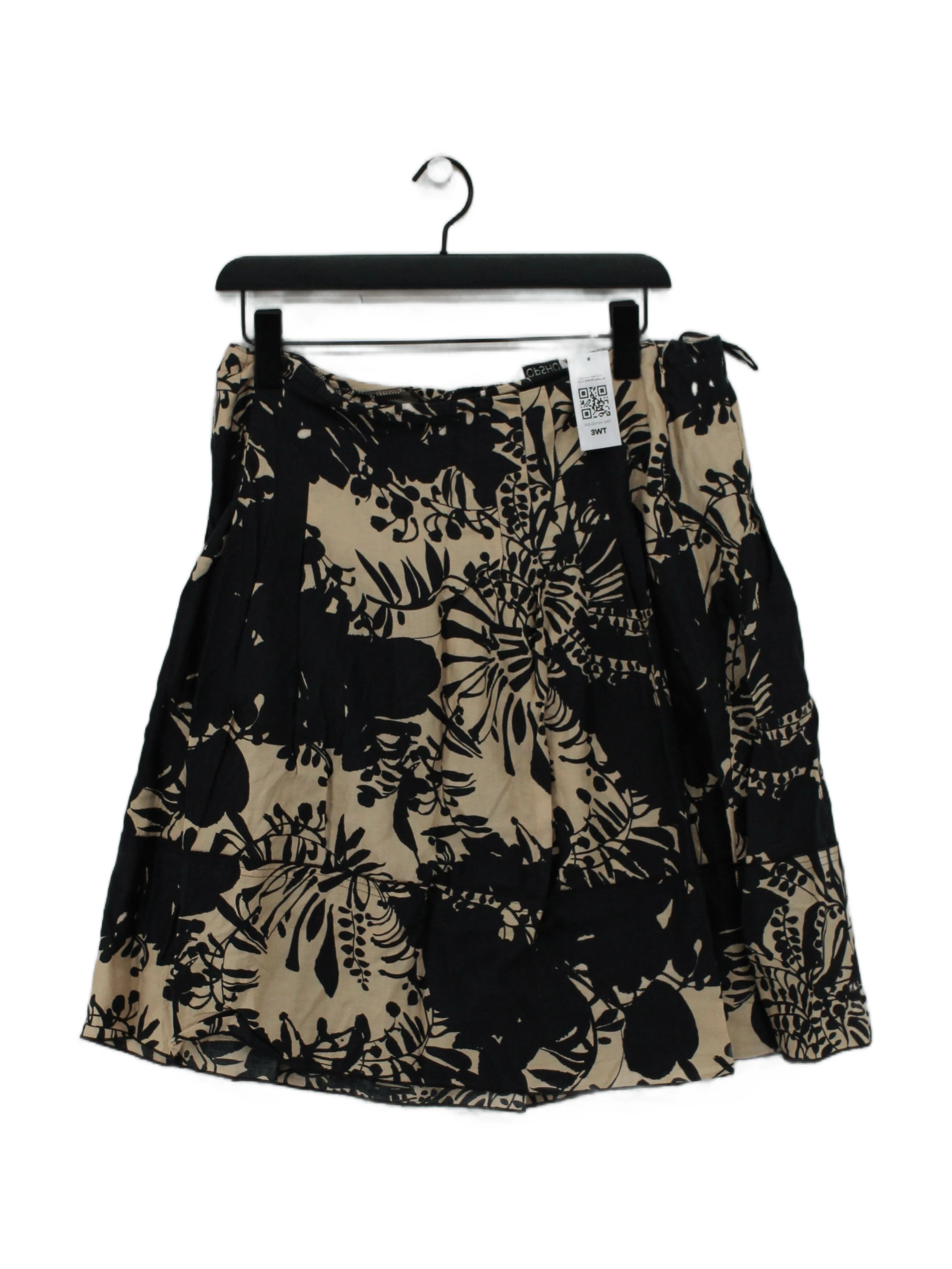 Topshop Women's Mini Skirt UK 12 Multi Floral 100% Cotton Short Mini