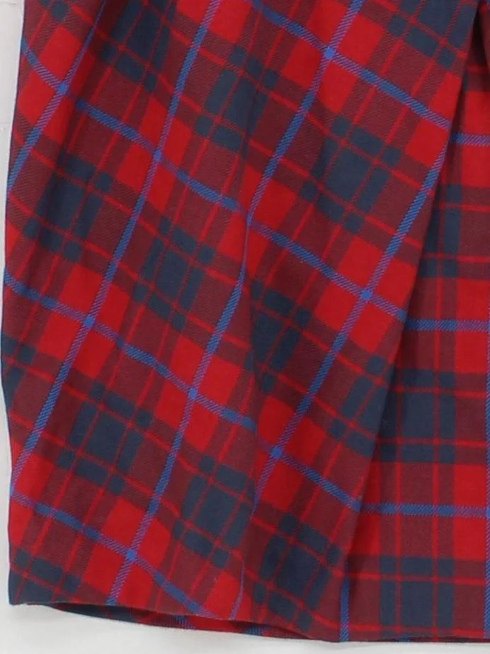 Topshop Women's Mini Skirt UK 12 Red Checkered Polyester with Viscose Short Mini - Image 4