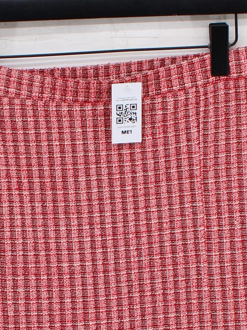 Topshop Women's Mini Skirt UK 12 Red Polyester with Cotton, Acrylic Mini - Image 3