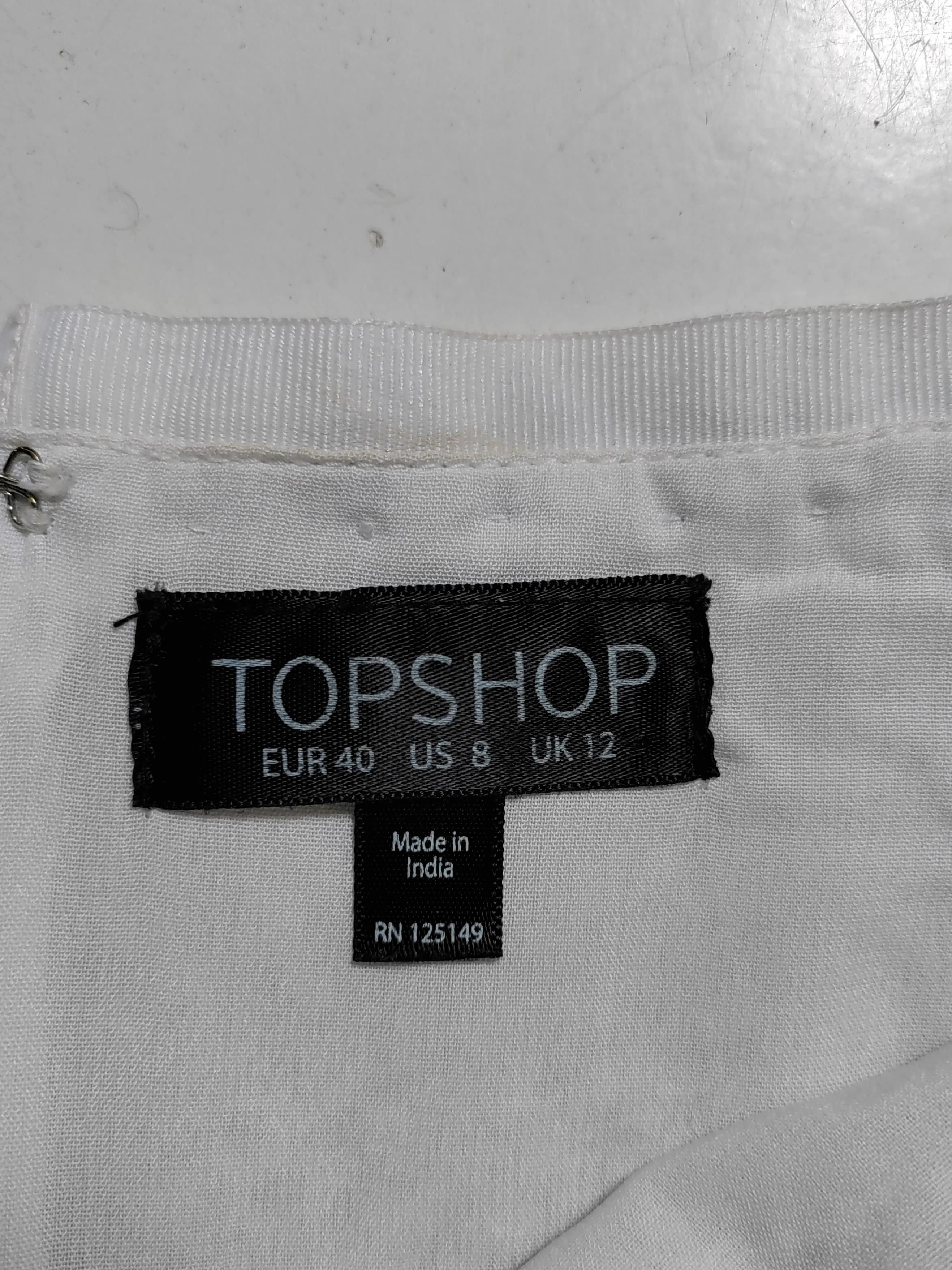 Topshop Women's Mini Skirt UK 12 Silver 100% Polyester Short Mini - Image 5