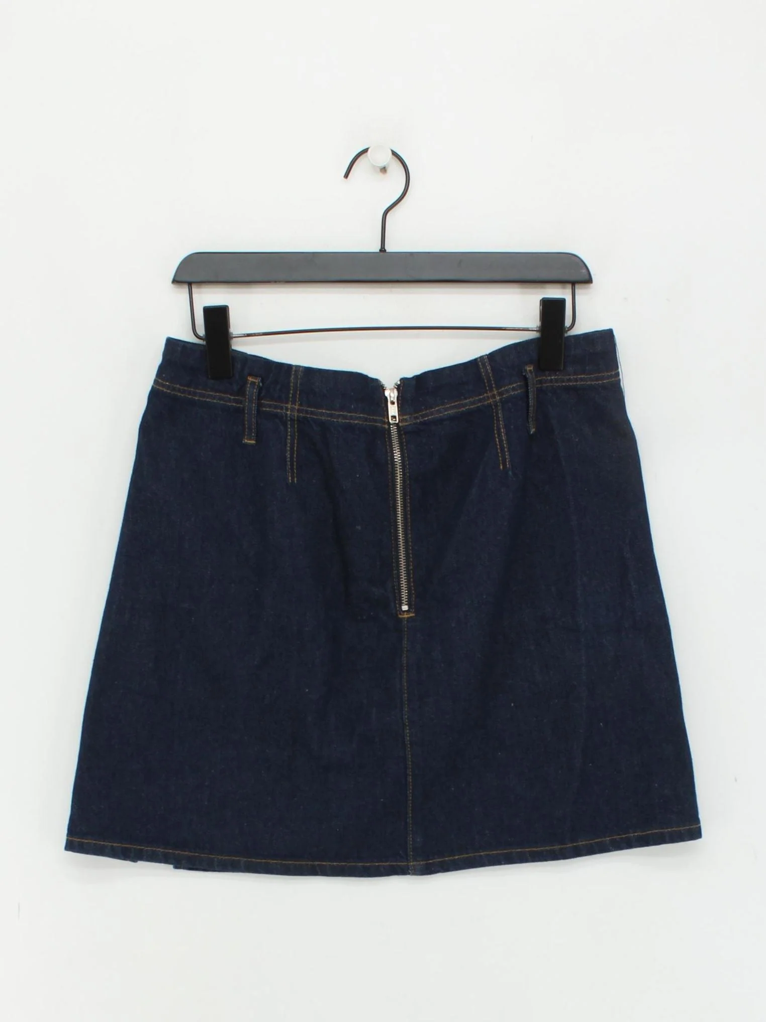Topshop Women's Mini Skirt UK 14 Blue 100% Cotton Short Mini - Image 2