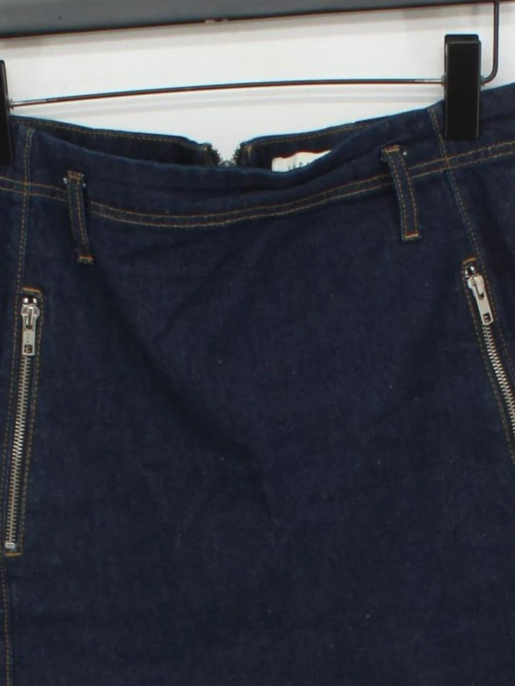Topshop Women's Mini Skirt UK 14 Blue 100% Cotton Short Mini - Image 3