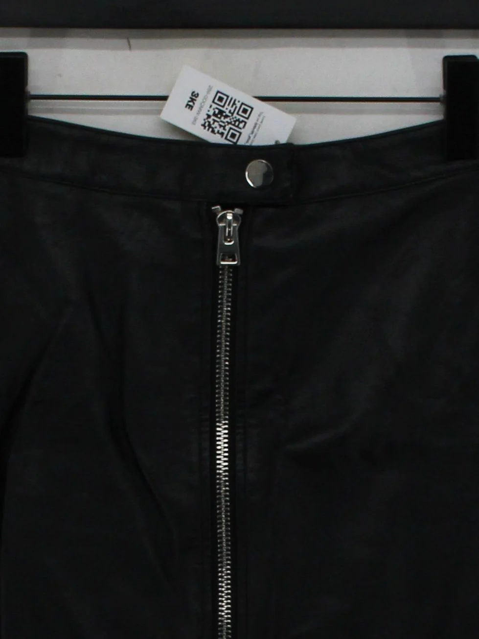 Topshop Women's Mini Skirt UK 6 Black Faux Leather - Image 3