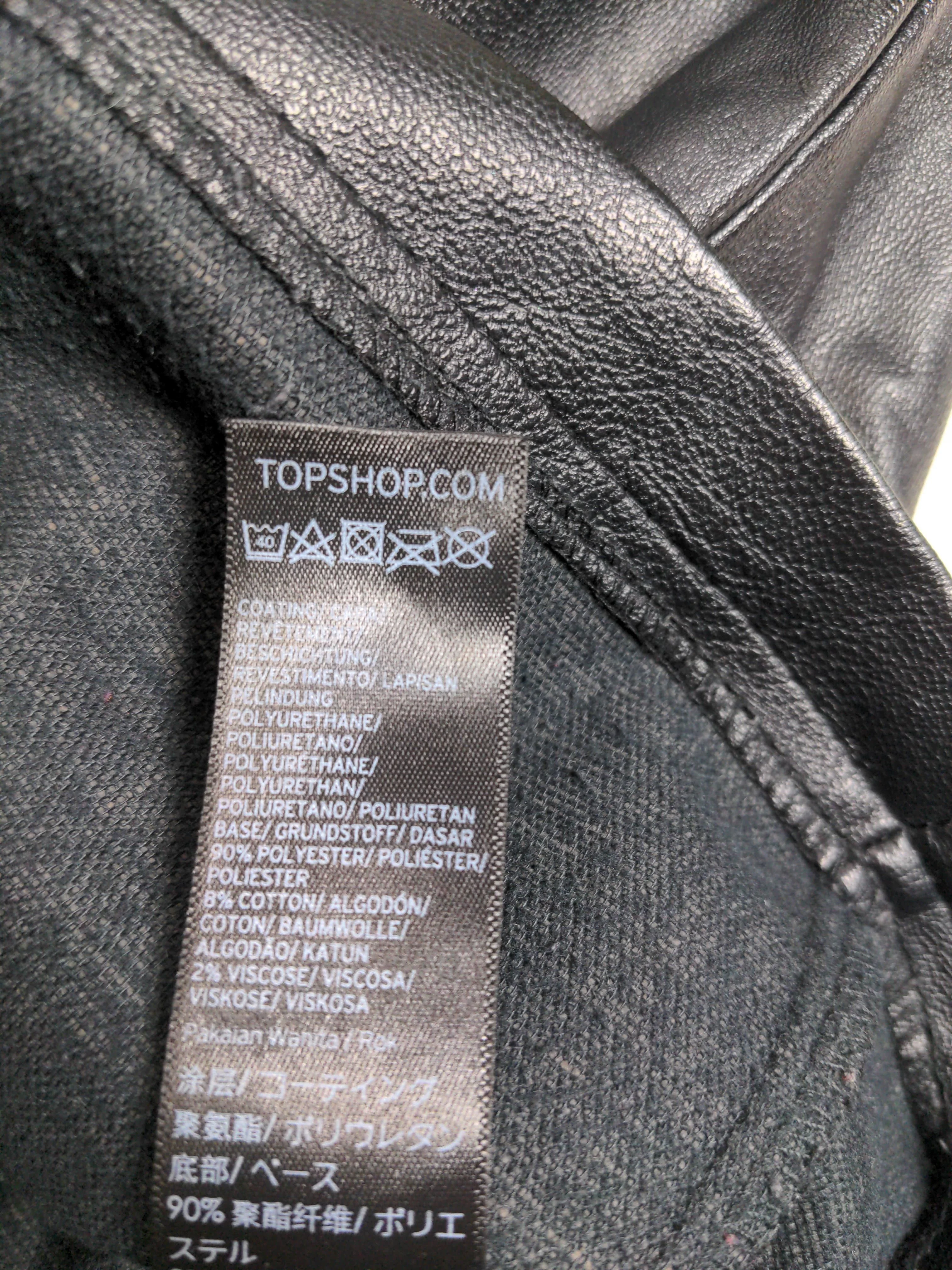 Topshop Women's Mini Skirt UK 6 Black Faux Leather - Image 6