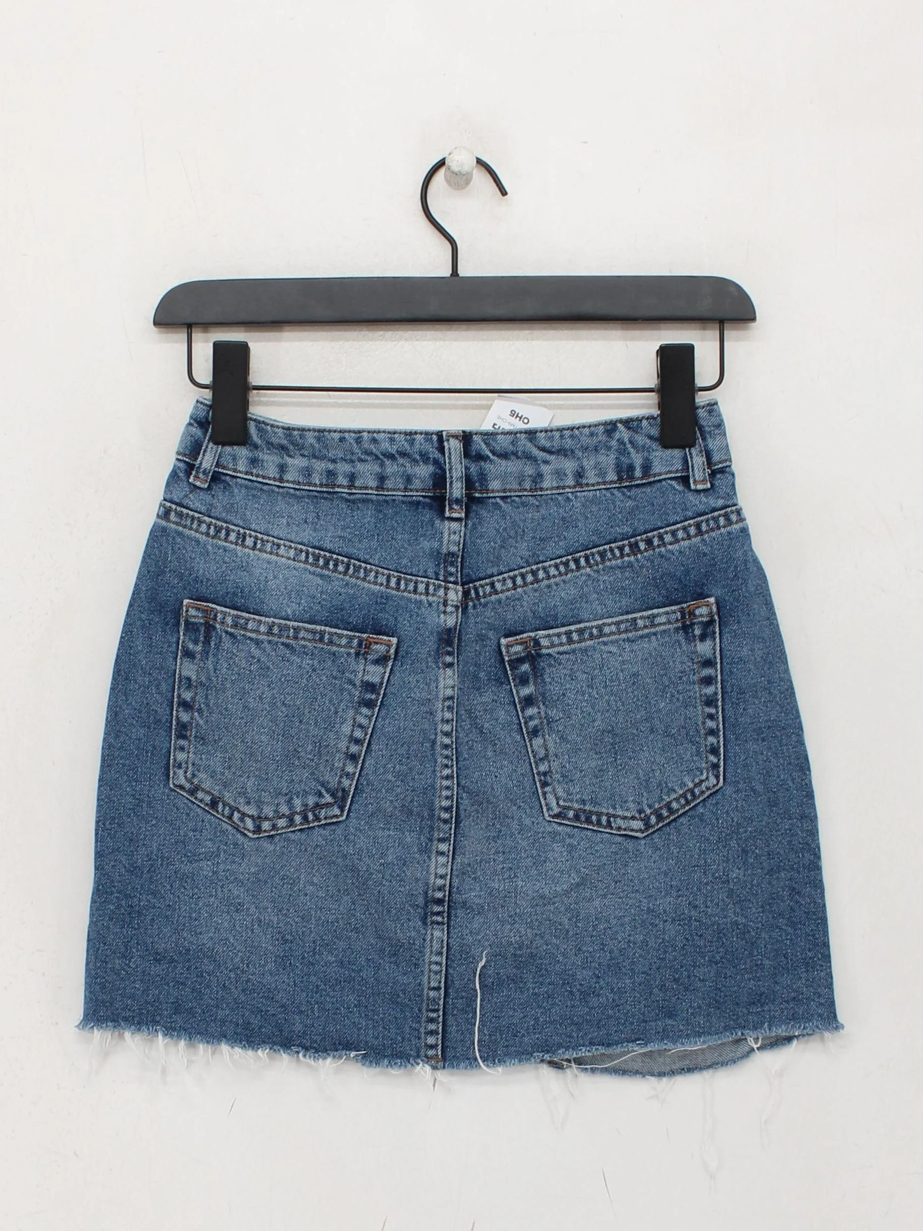 Topshop Women's Mini Skirt UK 6 Blue 100% Cotton Short Mini - Image 2