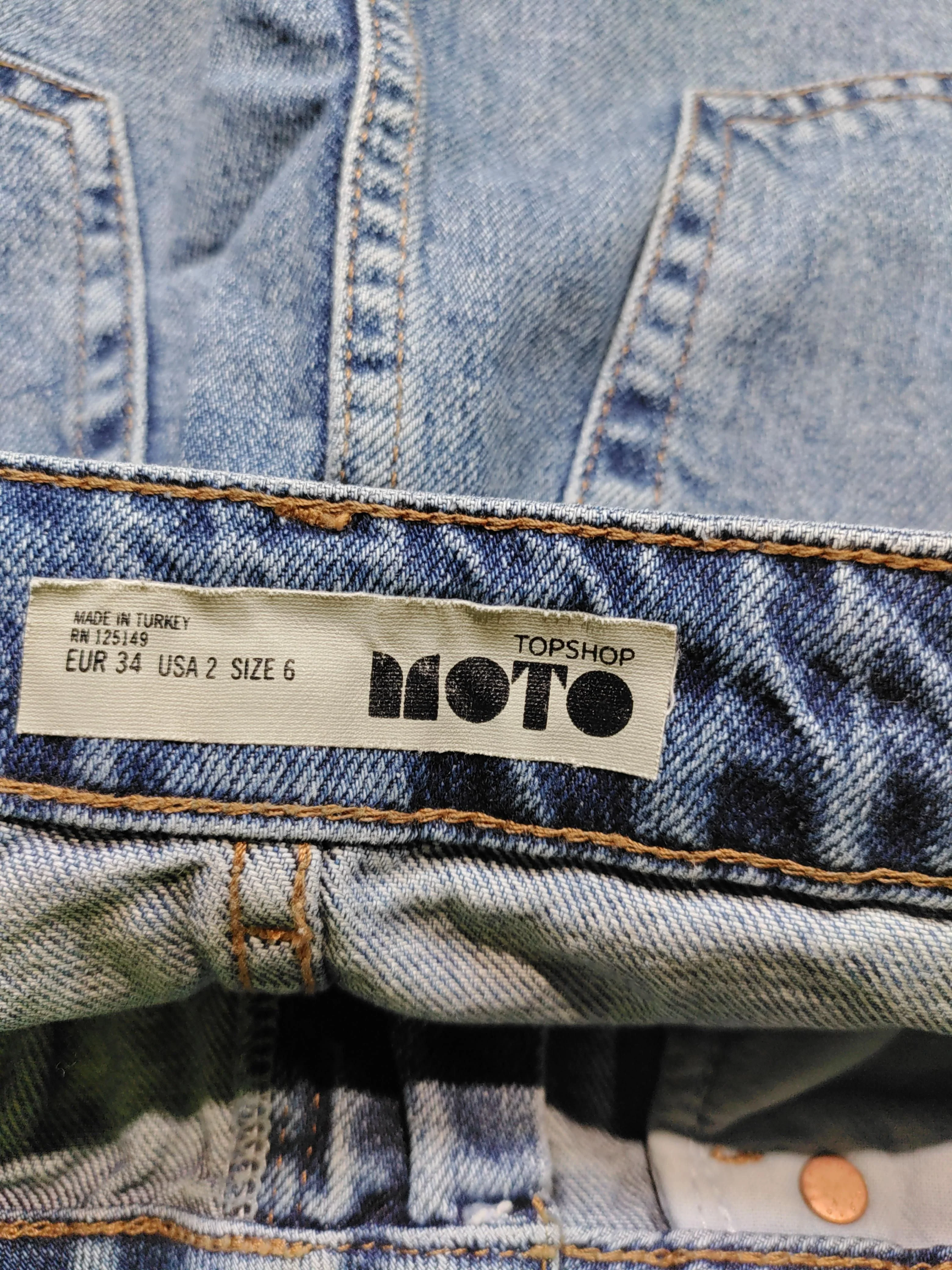 Topshop Women's Mini Skirt UK 6 Blue 100% Cotton Short Mini - Image 5