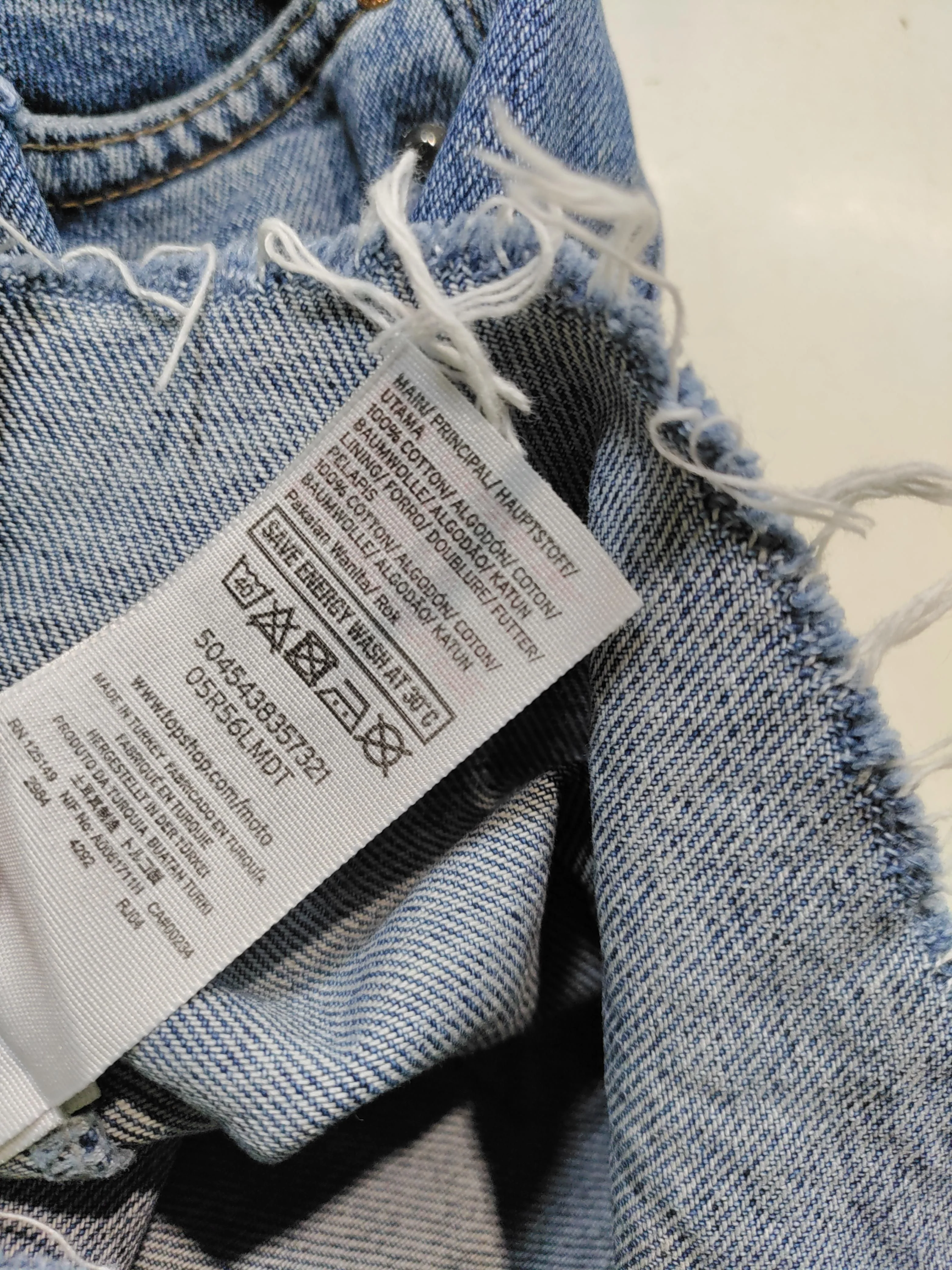 Topshop Women's Mini Skirt UK 6 Blue 100% Cotton Short Mini - Image 6
