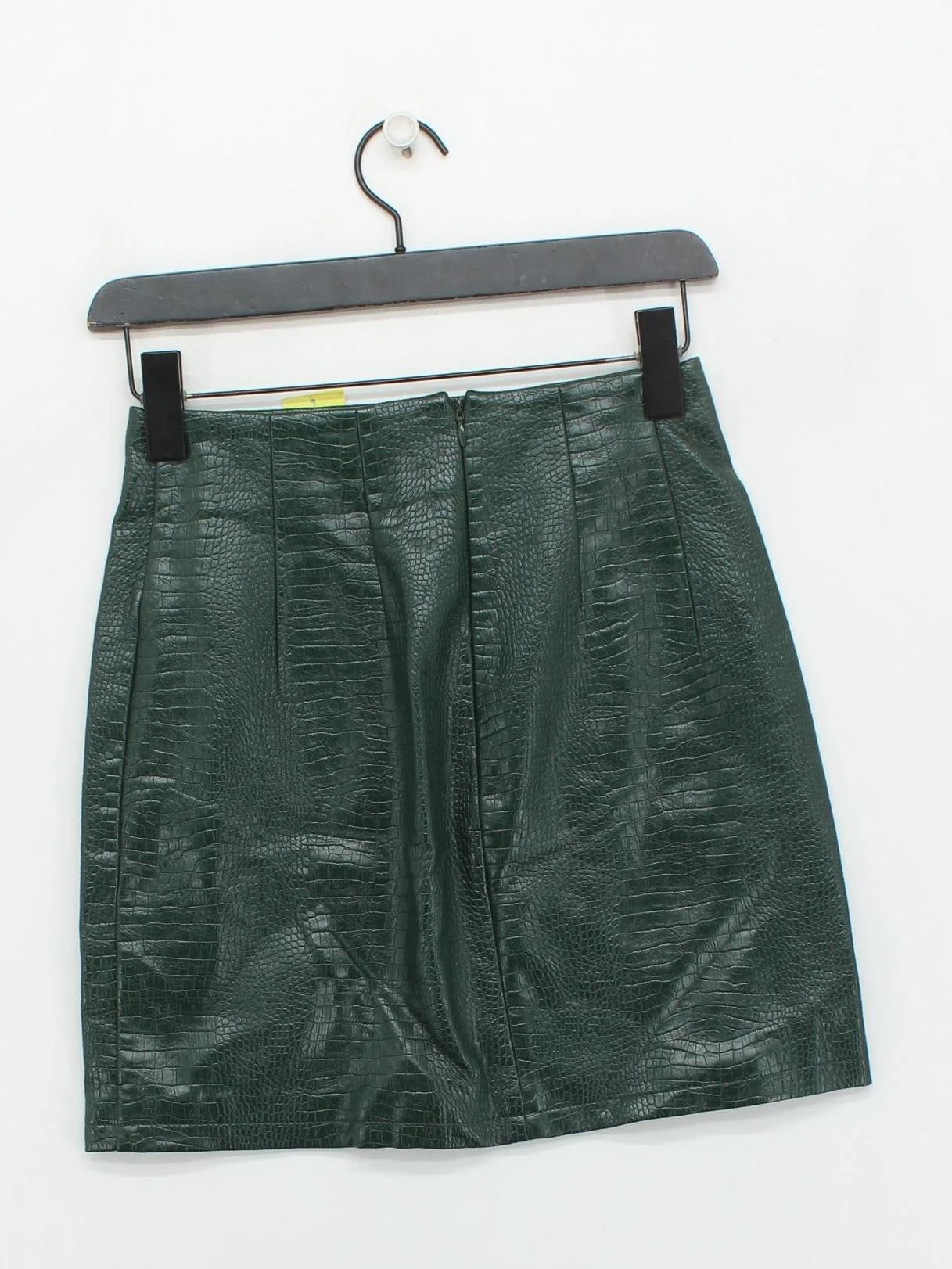 Topshop Women's Mini Skirt UK 6 Green Polyester with Viscose, Cotton Mini - Image 2
