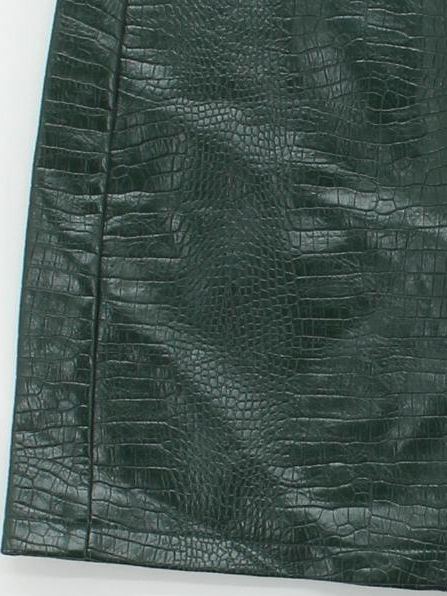 Topshop Women's Mini Skirt UK 6 Green Polyester with Viscose, Cotton Mini - Image 4