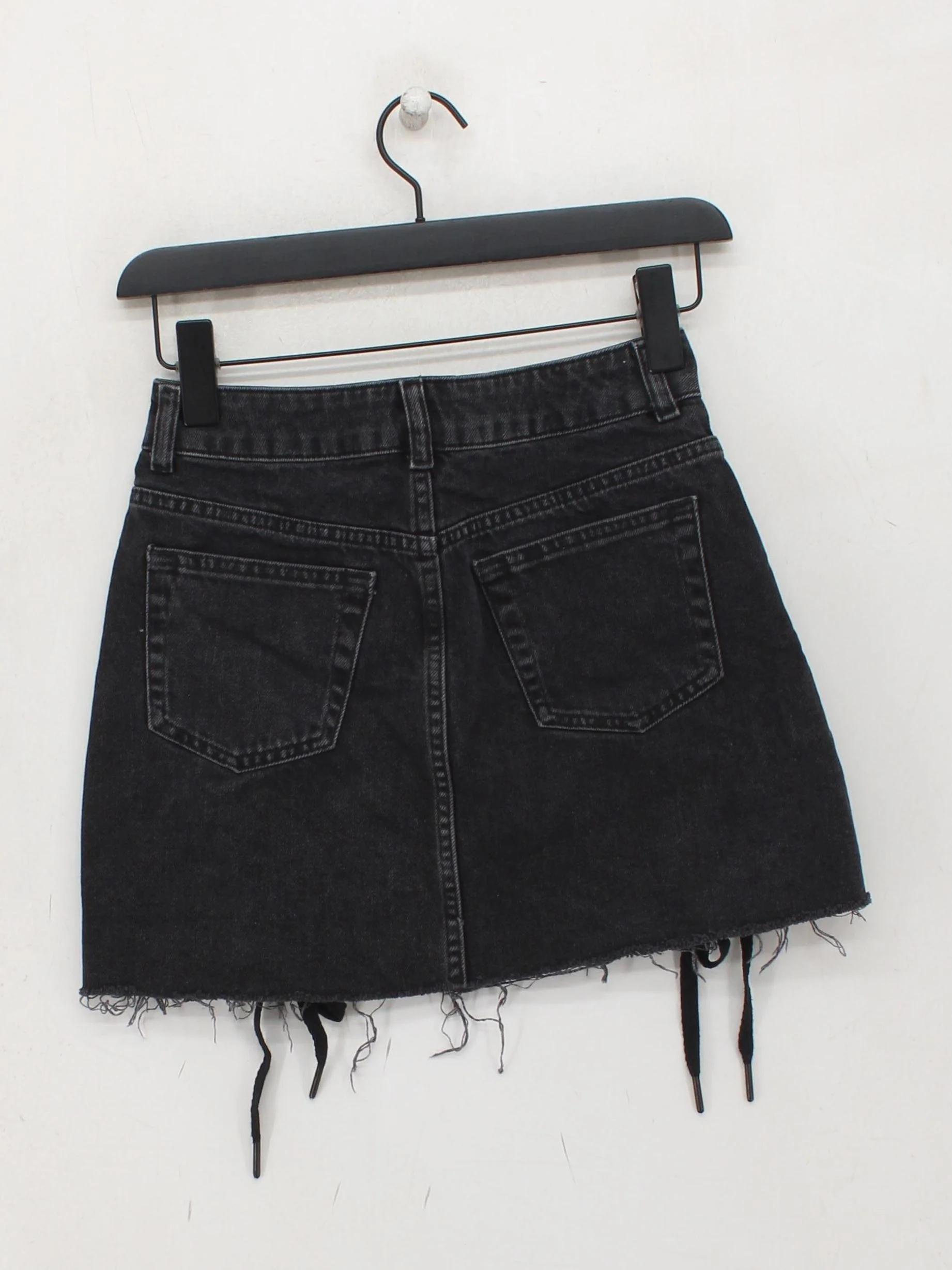 Topshop Women's Mini Skirt UK 8 Black 100% Cotton Short Mini - Image 2