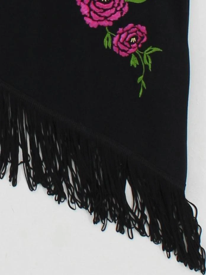 Topshop Women's Mini Skirt UK 8 Black Floral Polyester with Elastane Short Mini - Image 4