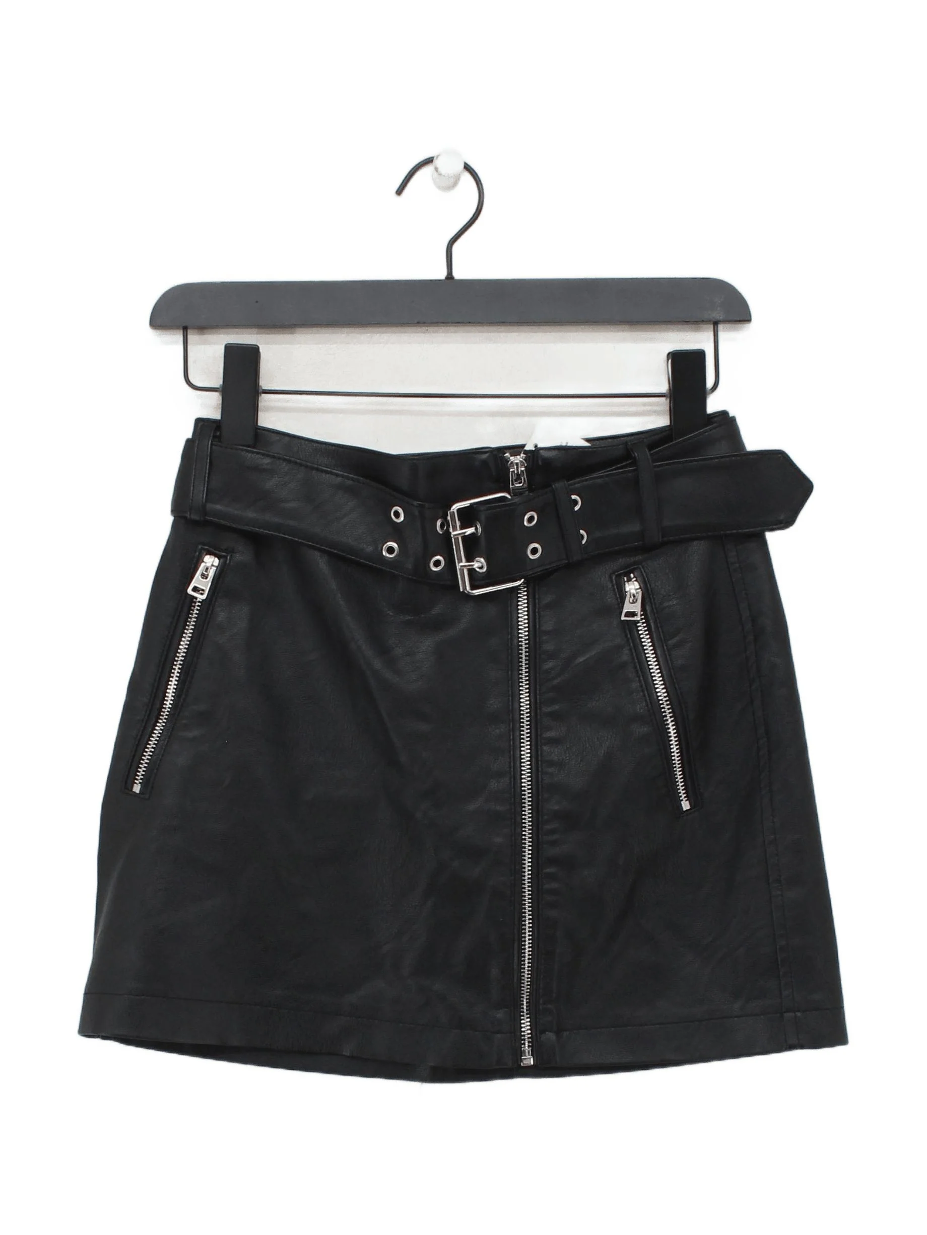 Topshop Women's Mini Skirt UK 8 Black Polyester