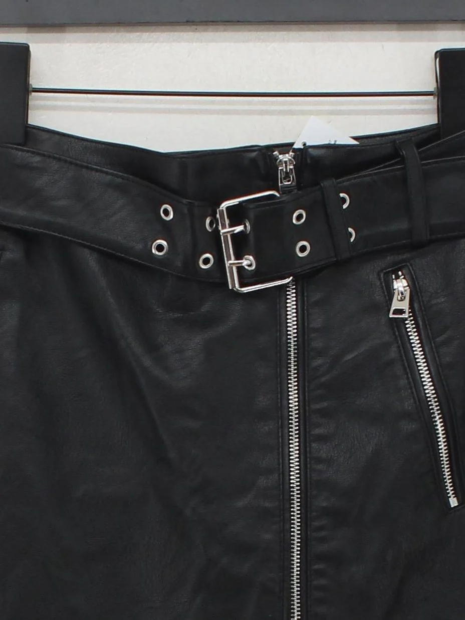 Topshop Women's Mini Skirt UK 8 Black Polyester - Image 3