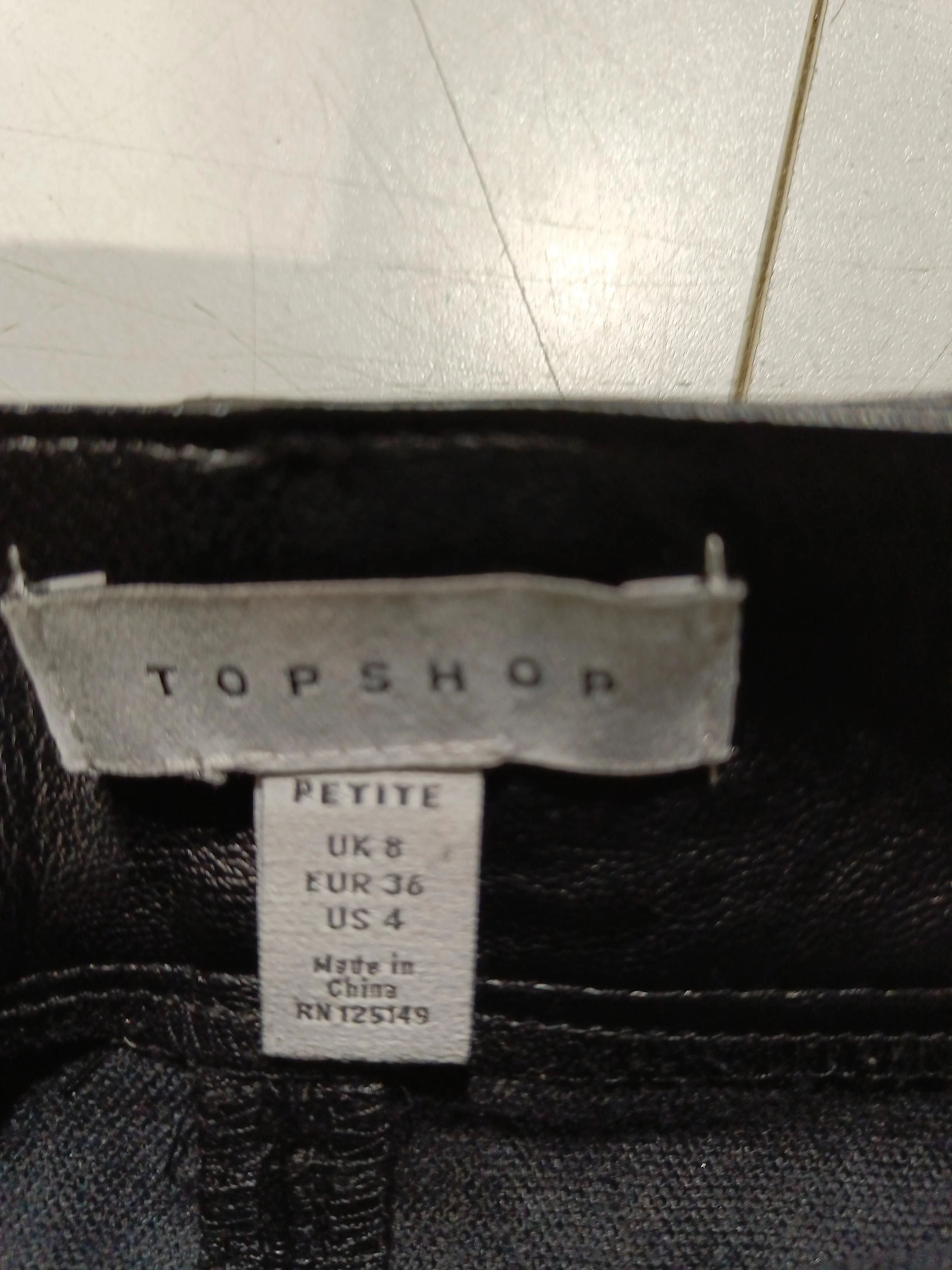 Topshop Women's Mini Skirt UK 8 Black Polyester - Image 5