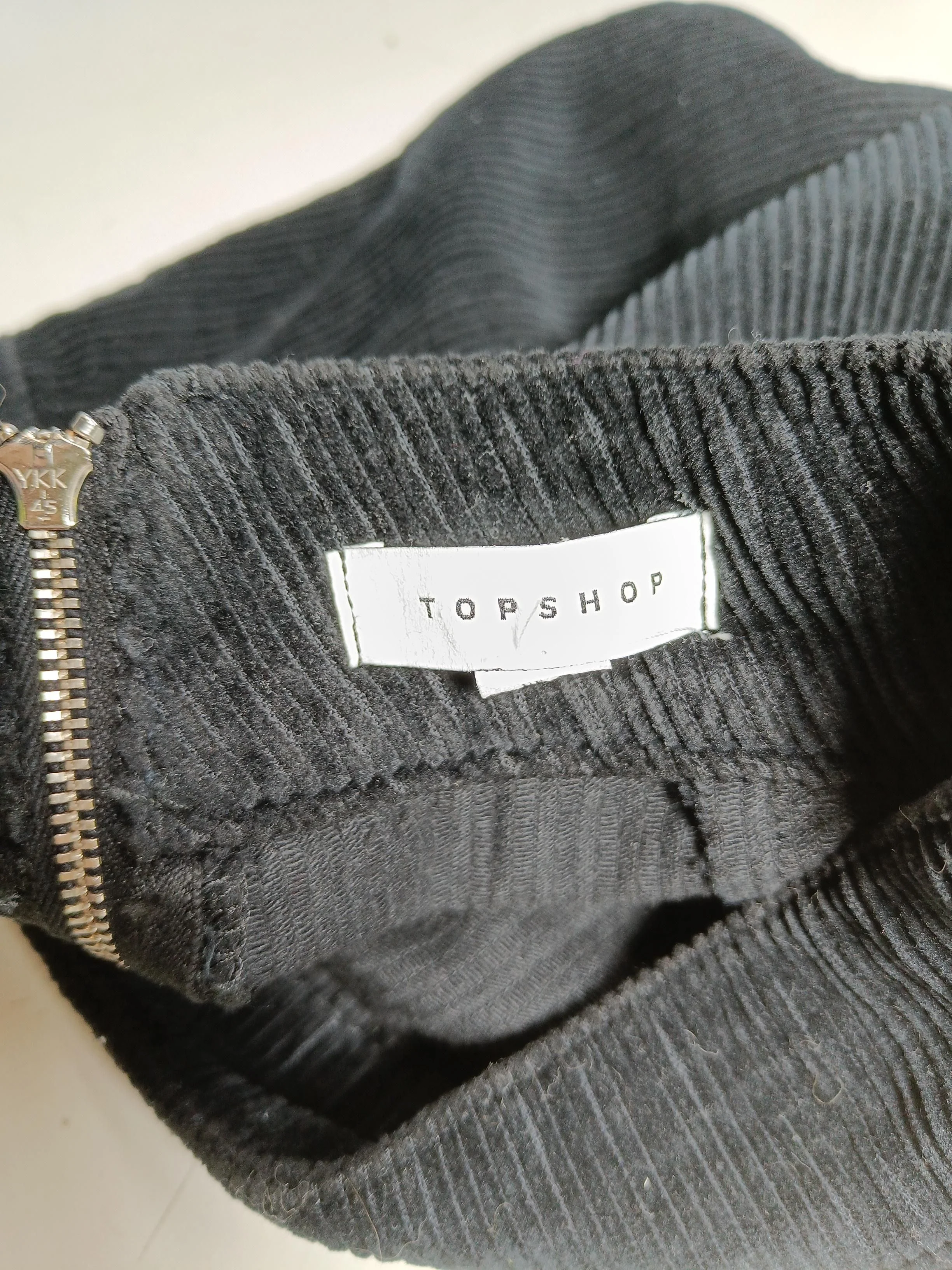 Topshop Women's Mini Skirt UK 8 Black Polyester with Cotton Short Mini - Image 5