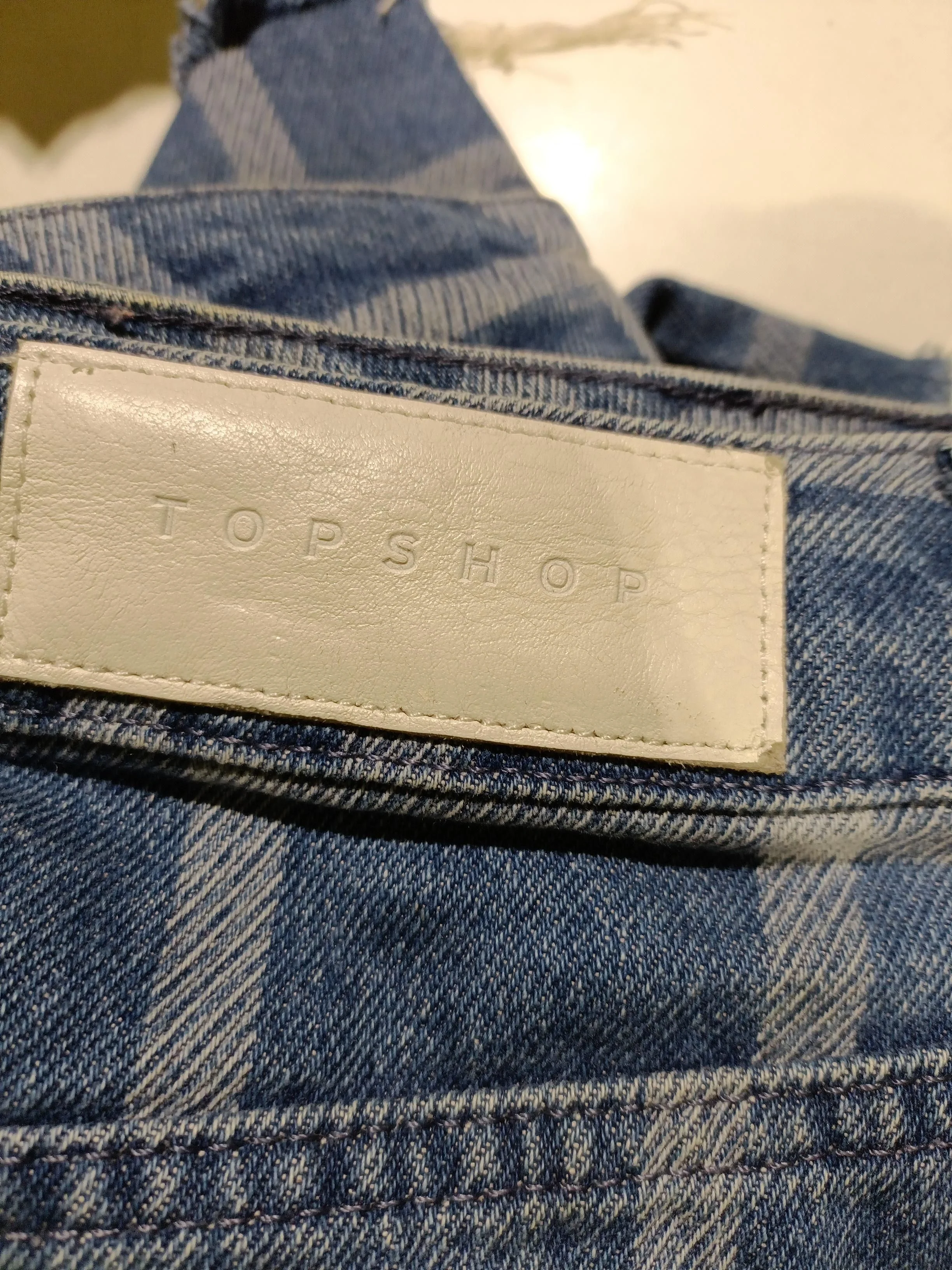 Topshop Women's Mini Skirt UK 8 Blue Checkered 100% Cotton Short Mini - Image 5
