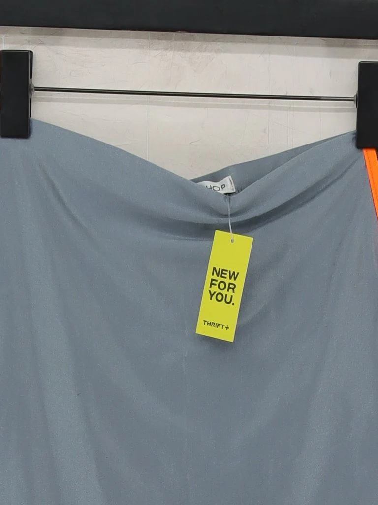 Topshop Women's Mini Skirt UK 8 Grey Polyamide with Elastane Short Mini - Image 3