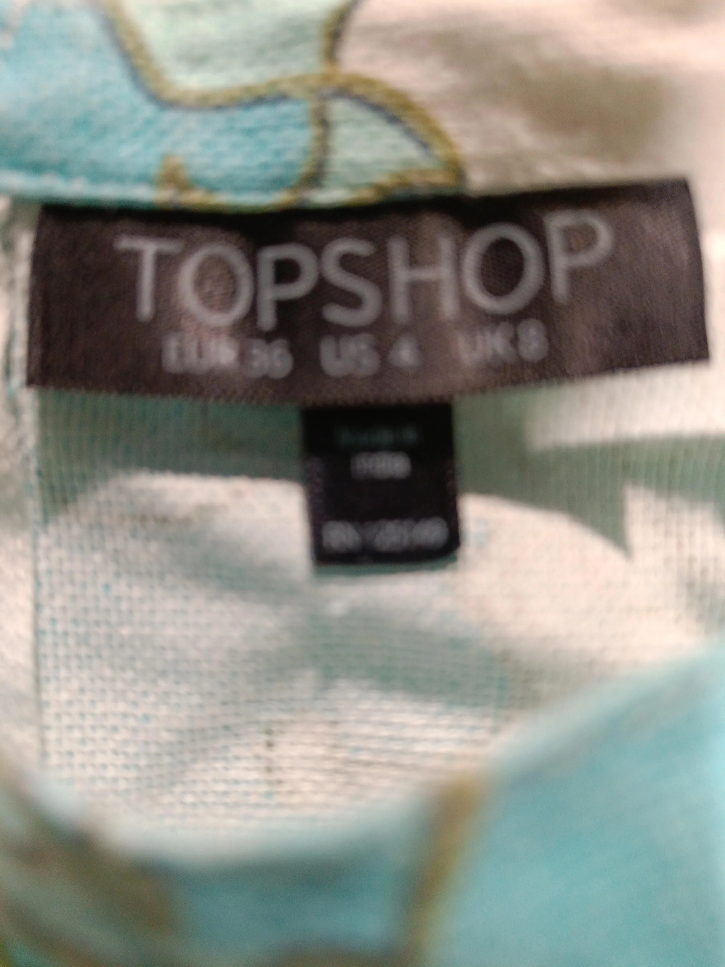 Topshop Women's Mini Skirt UK 8 White Floral 100% Other Short Mini - Image 5