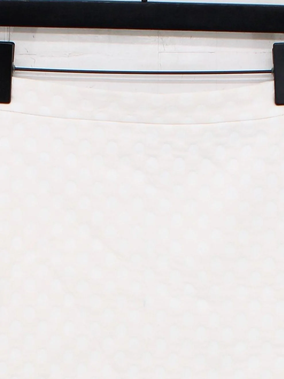 Topshop Women's Mini Skirt UK 8 White Polkadot Nylon with Elastane Short Mini - Image 3