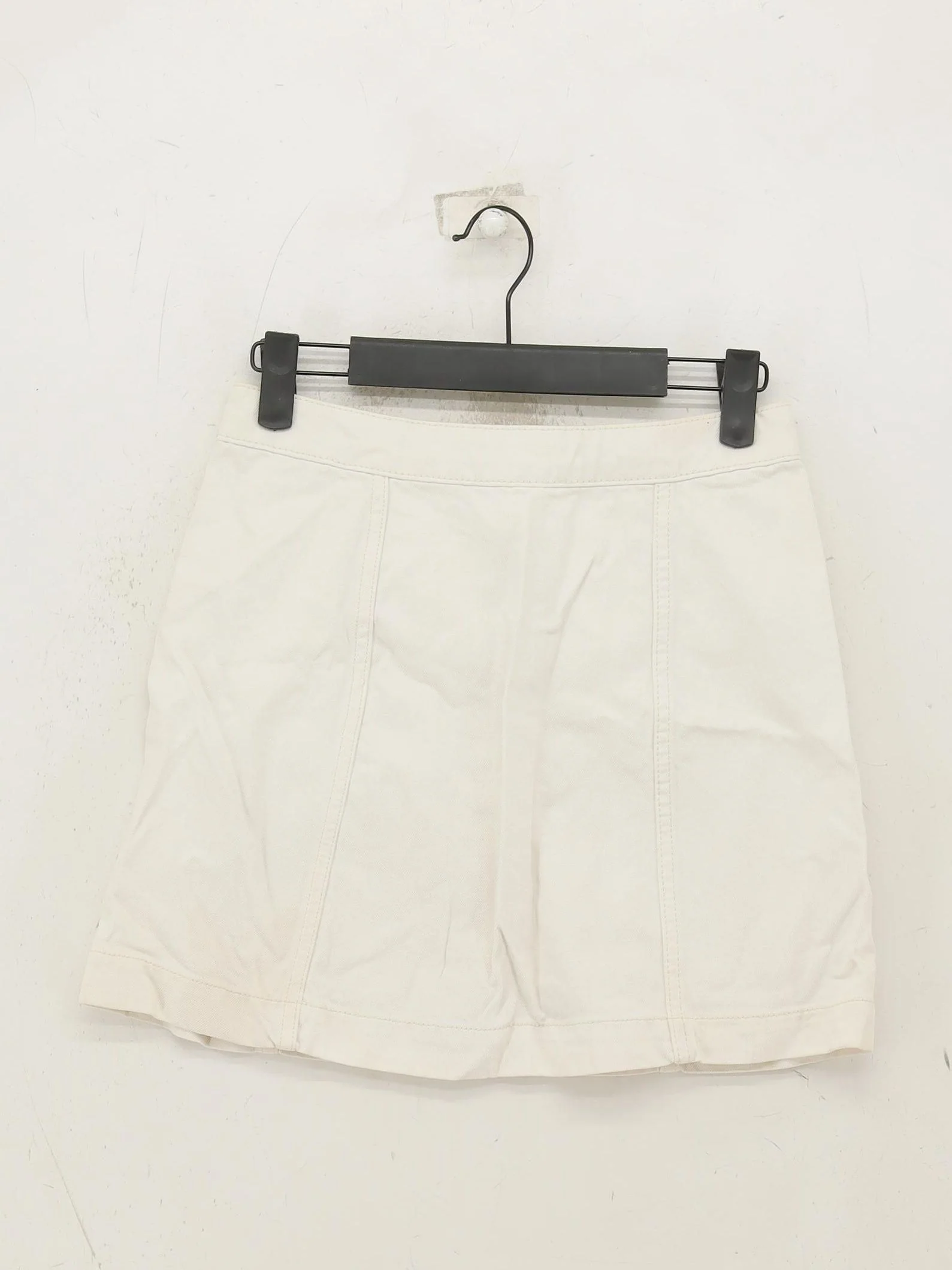 Topshop Women's Mini Skirt W 26 in Cream 100% Cotton Short Mini - Image 2