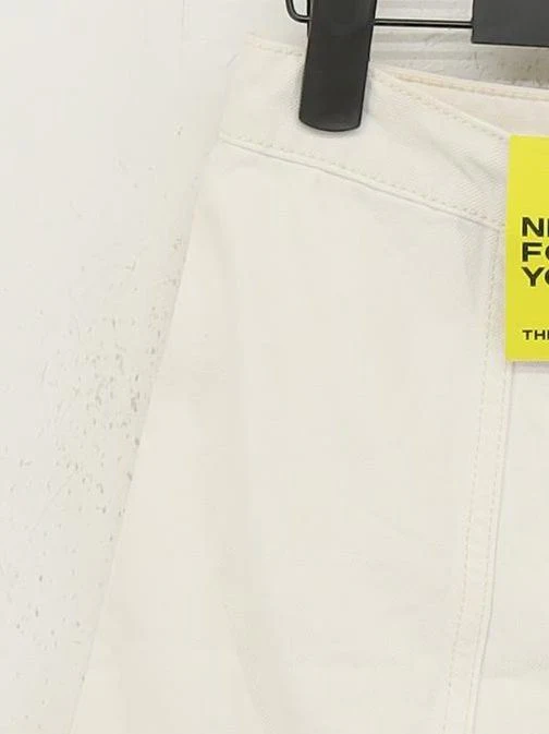 Topshop Women's Mini Skirt W 26 in Cream 100% Cotton Short Mini - Image 4