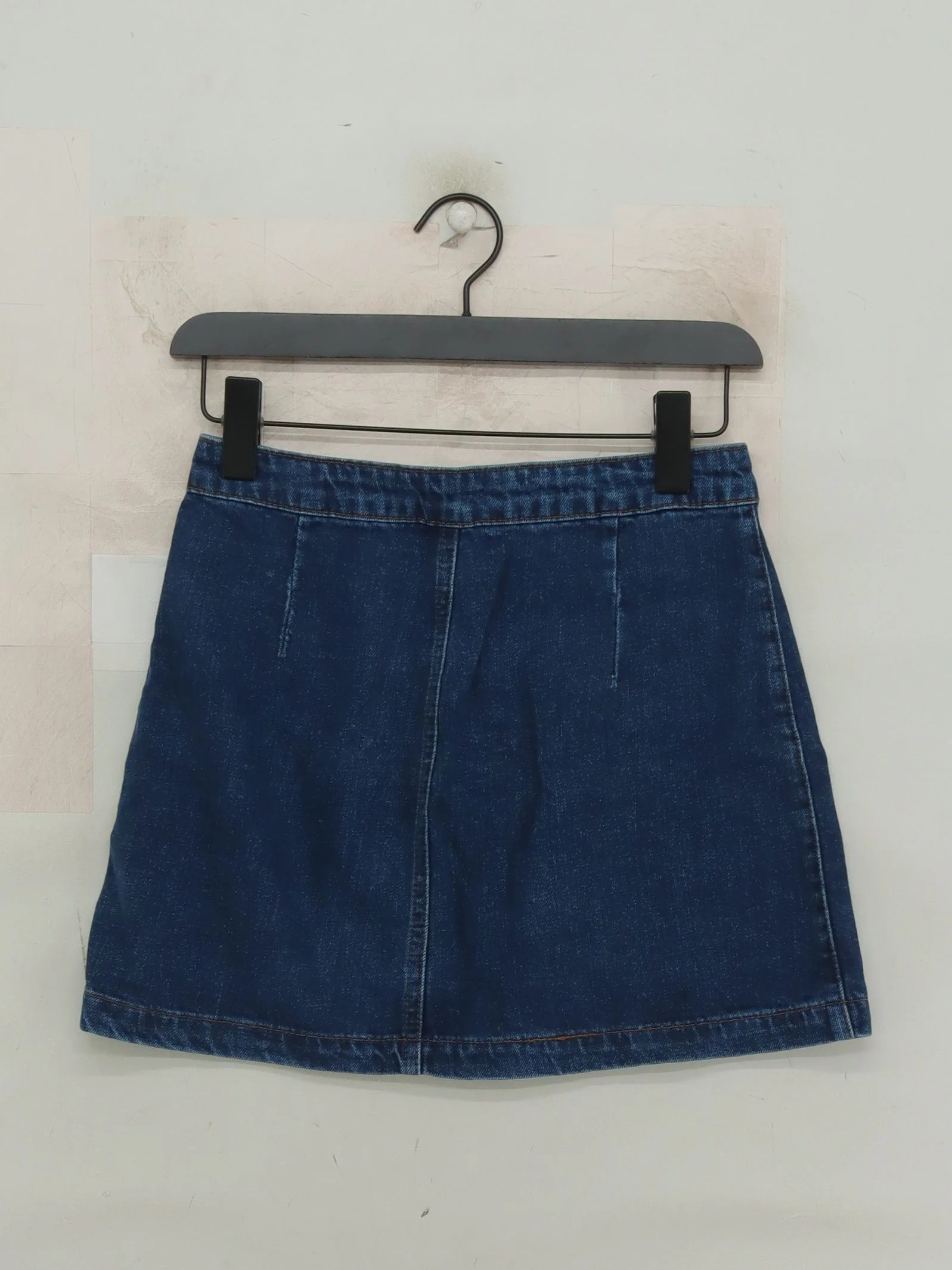 Topshop Women's Mini Skirt XS Blue 100% Cotton Short Mini - Image 2