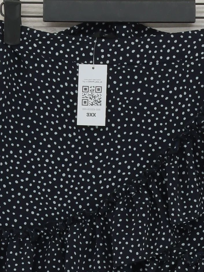 Topshop Women's Mini Skirt XS Blue Polkadot 100% Polyester Short Mini - Image 3