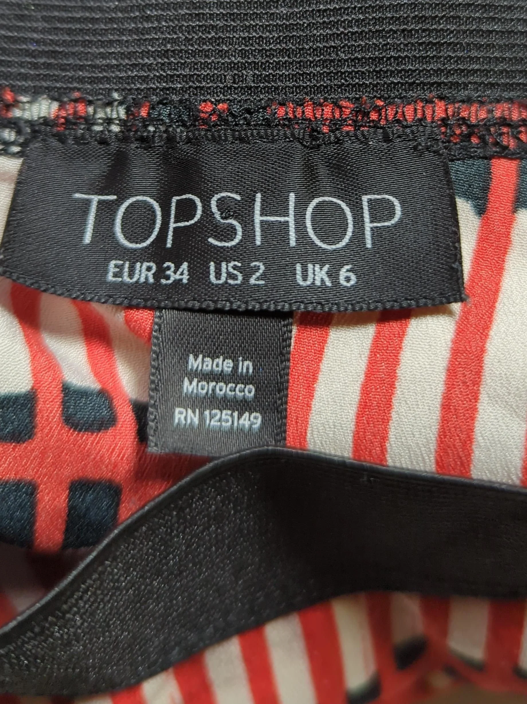 Topshop Women's Mini Skirt XS Multi Geometric 100% Polyester Short Mini - Image 5