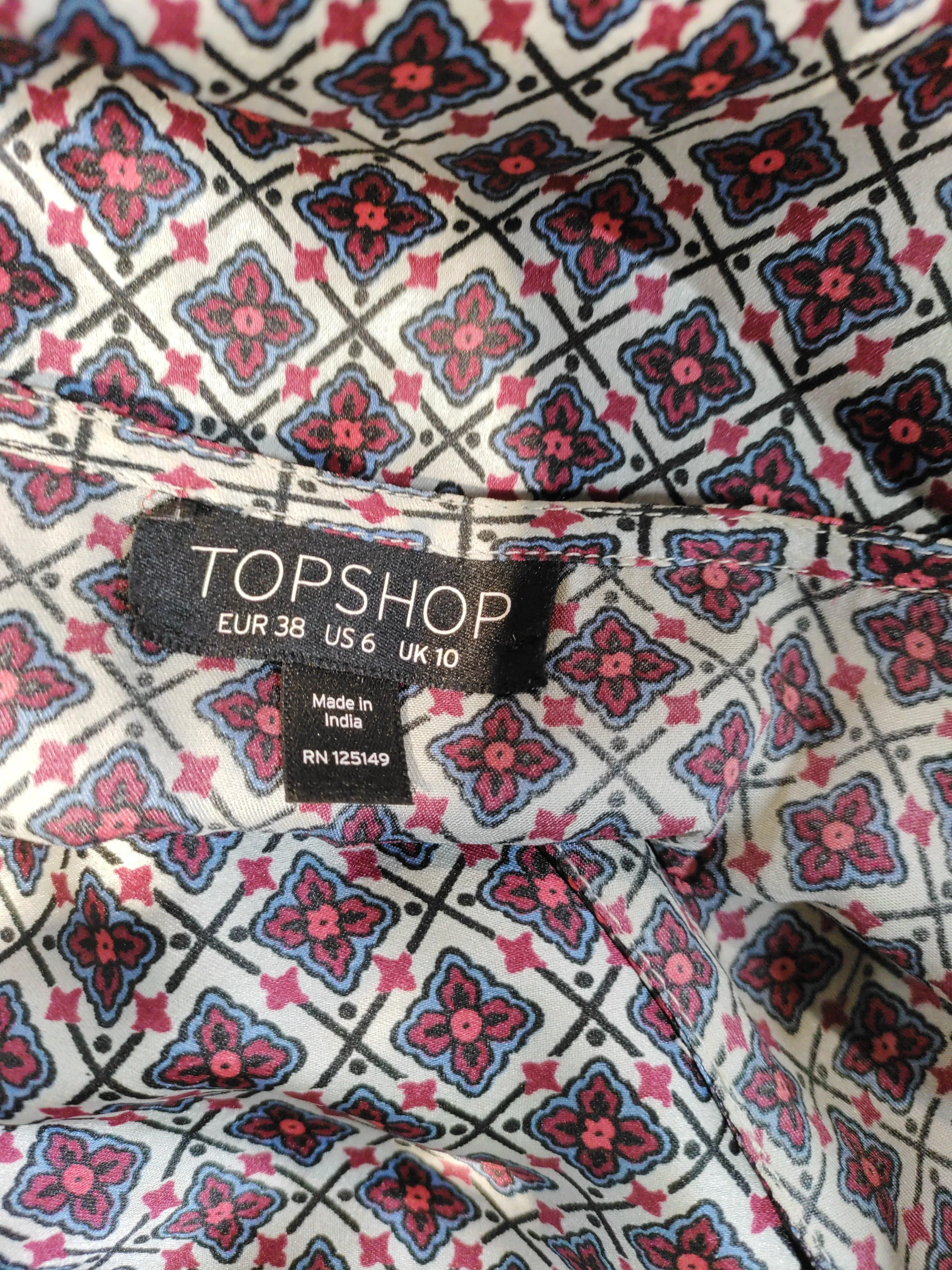 Topshop Women's Playsuit S Multi Geometric 100% Polyester Playsuit - Image 5