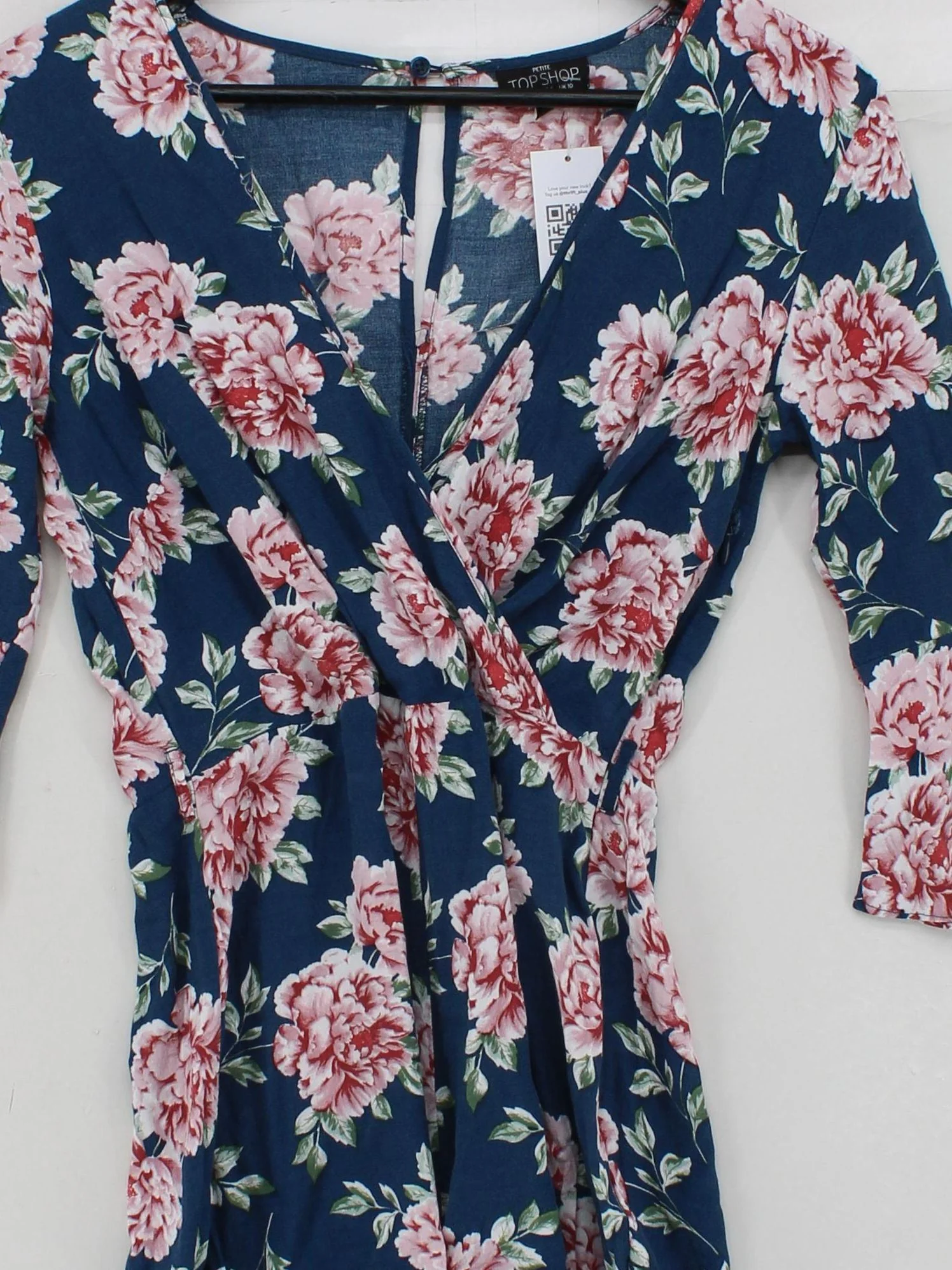 Topshop Women's Playsuit UK 10 Blue Floral 100% Other Playsuit - Image 3
