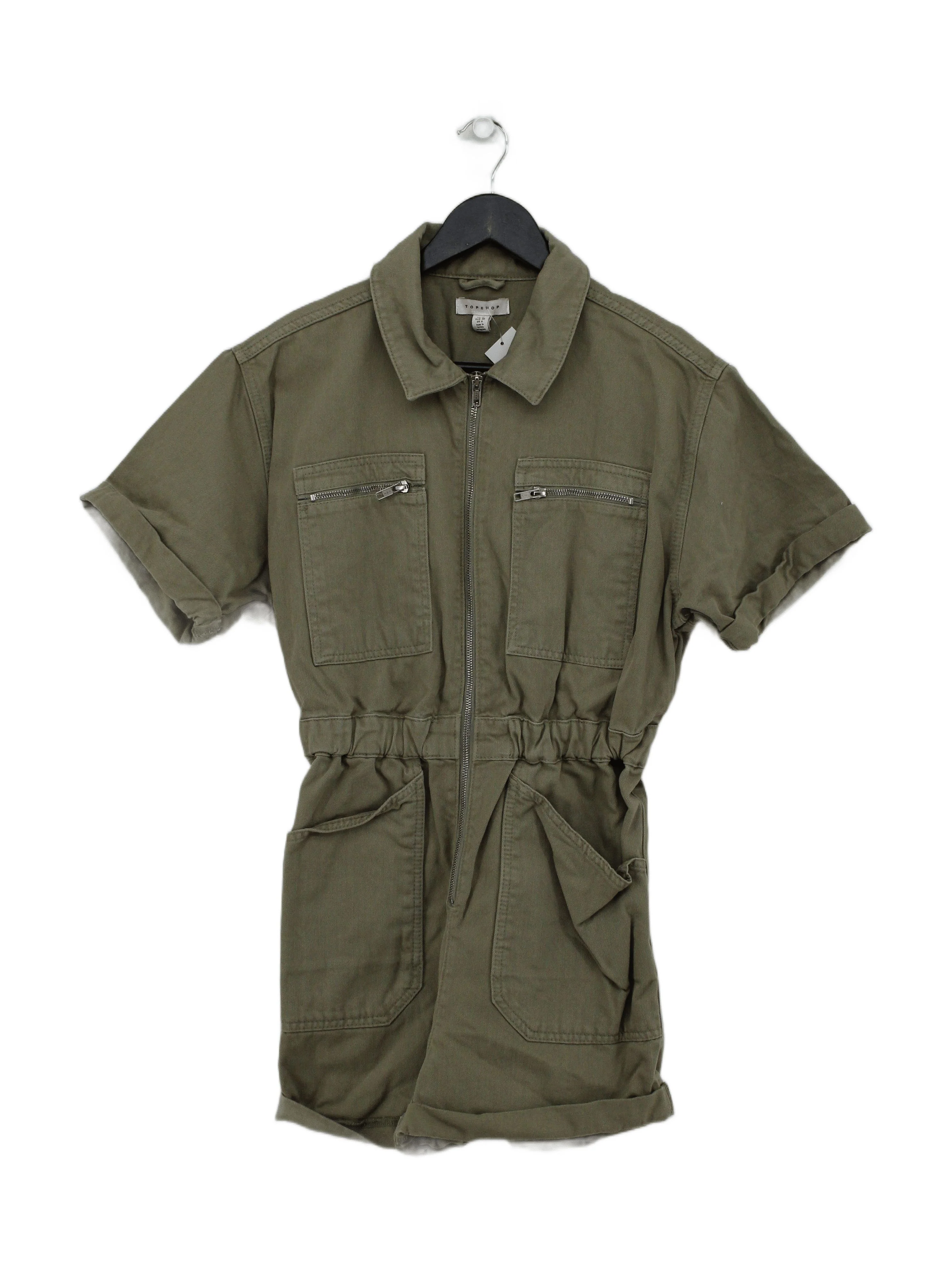 Topshop Women's Playsuit UK 12 Green 100% Other Playsuit
