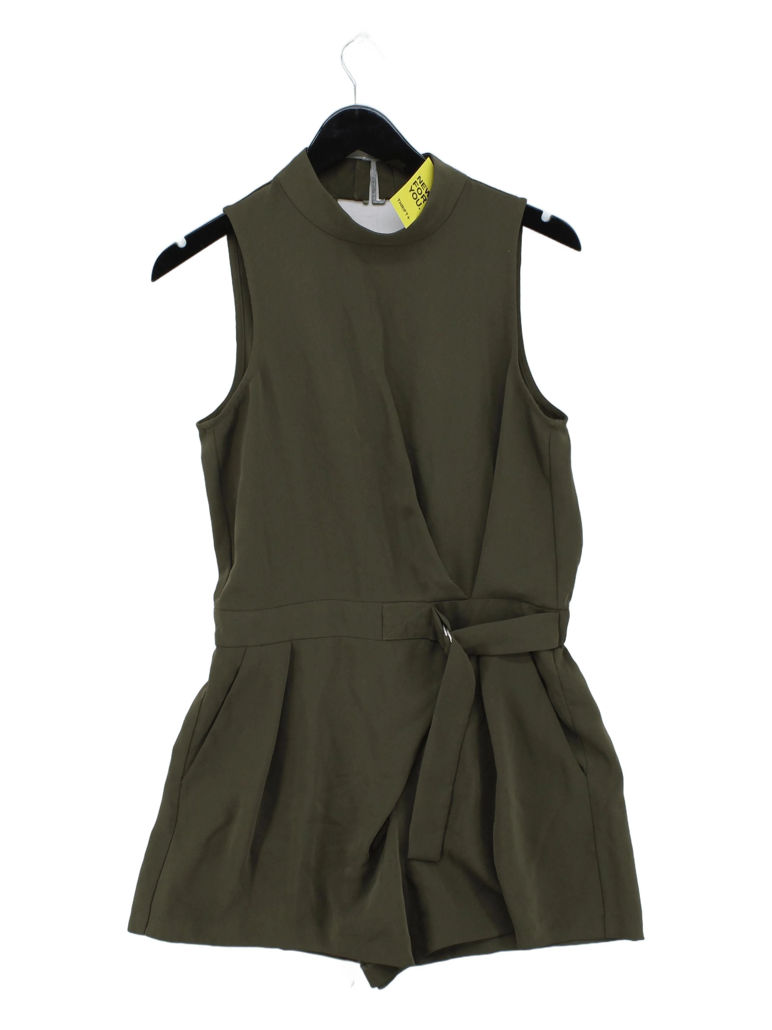 Topshop Women's Playsuit UK 12 Green 100% Polyester Playsuit