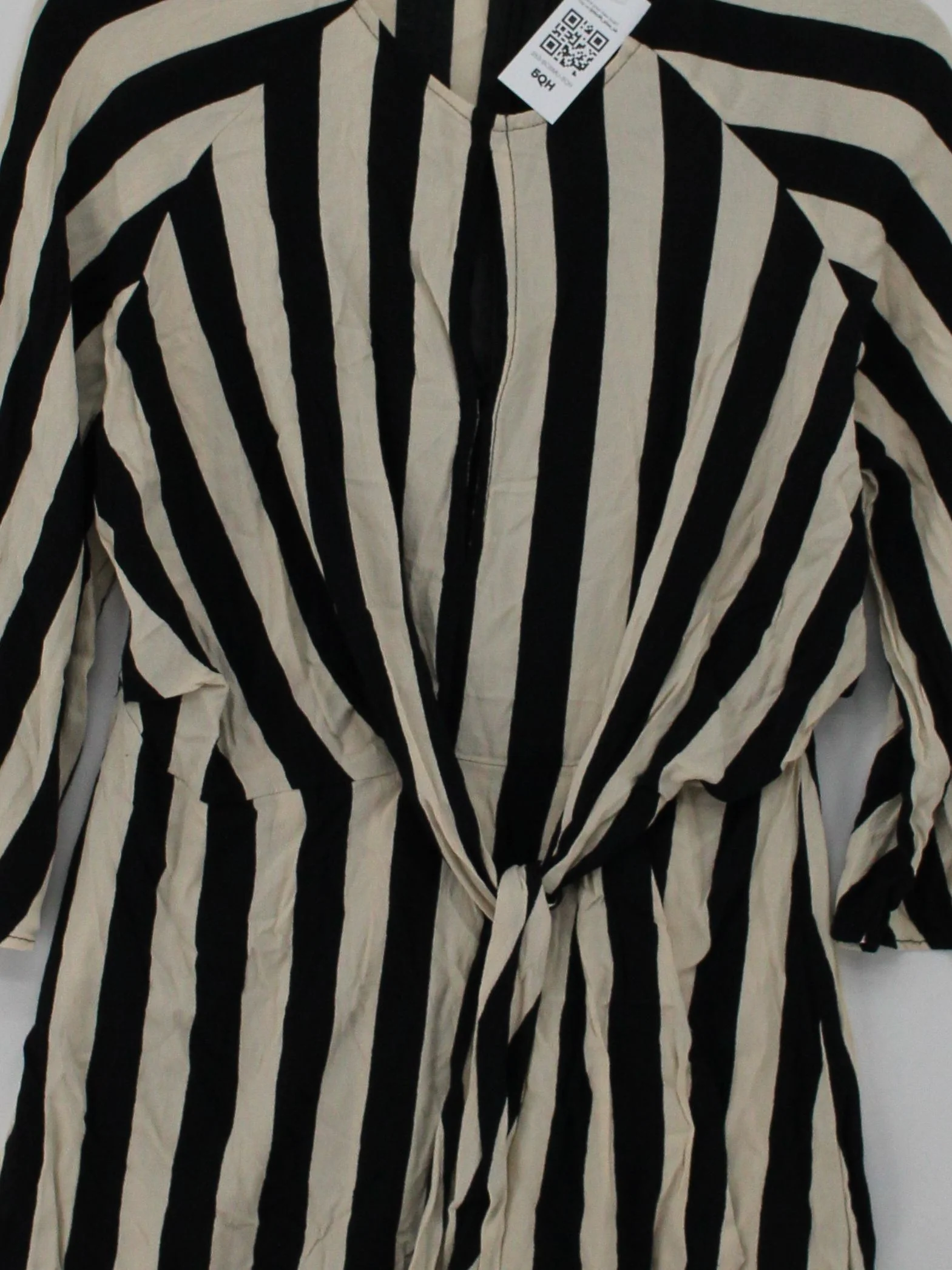 Topshop Women's Playsuit UK 14 Black Striped 100% Viscose Playsuit - Image 3