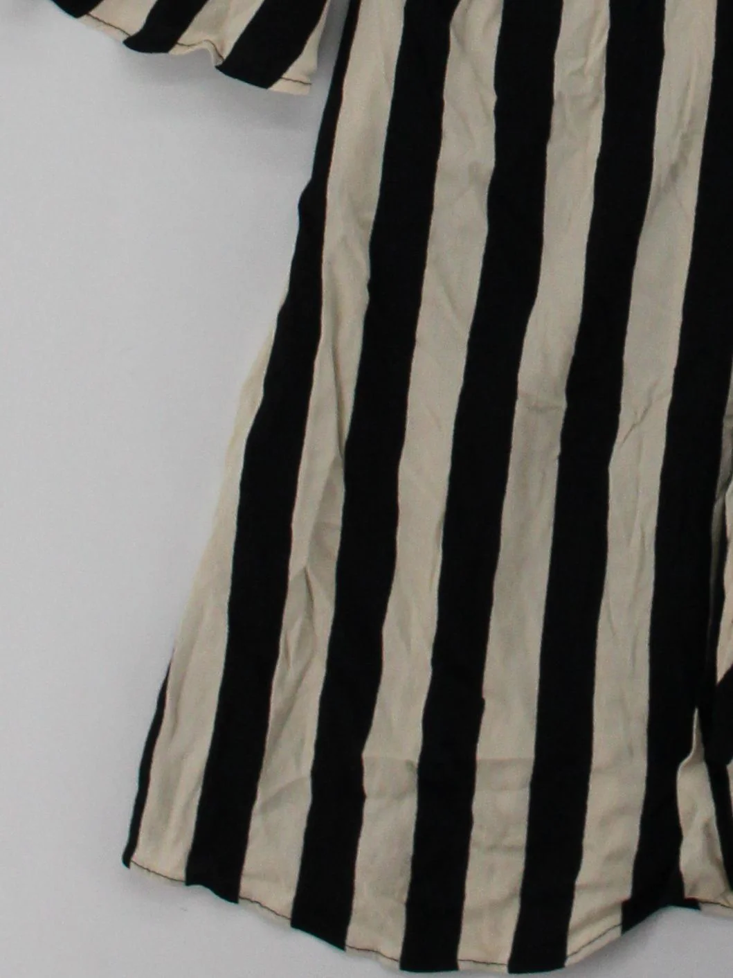 Topshop Women's Playsuit UK 14 Black Striped 100% Viscose Playsuit - Image 4